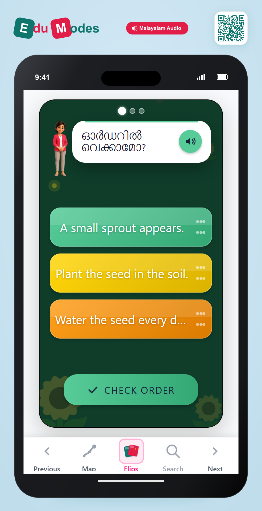 Order Events - Nature (Malayalam) - Interactive Learning Game Preview