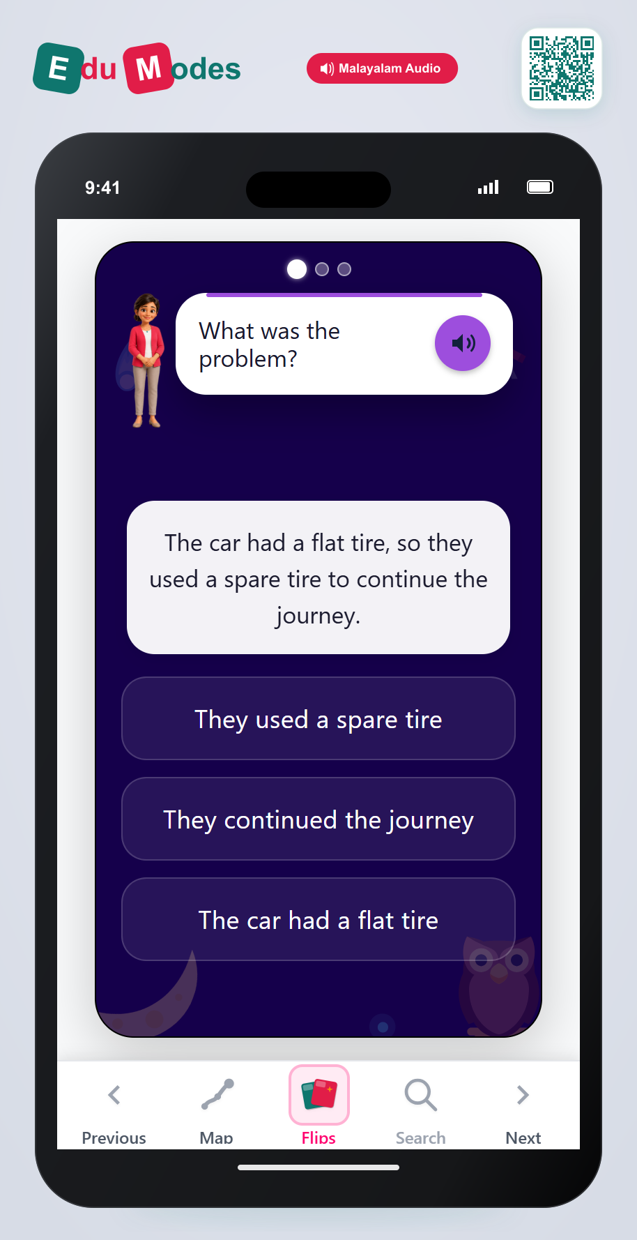 Match problems with their solutions - Review (Malayalam) - Interactive Learning Game Preview