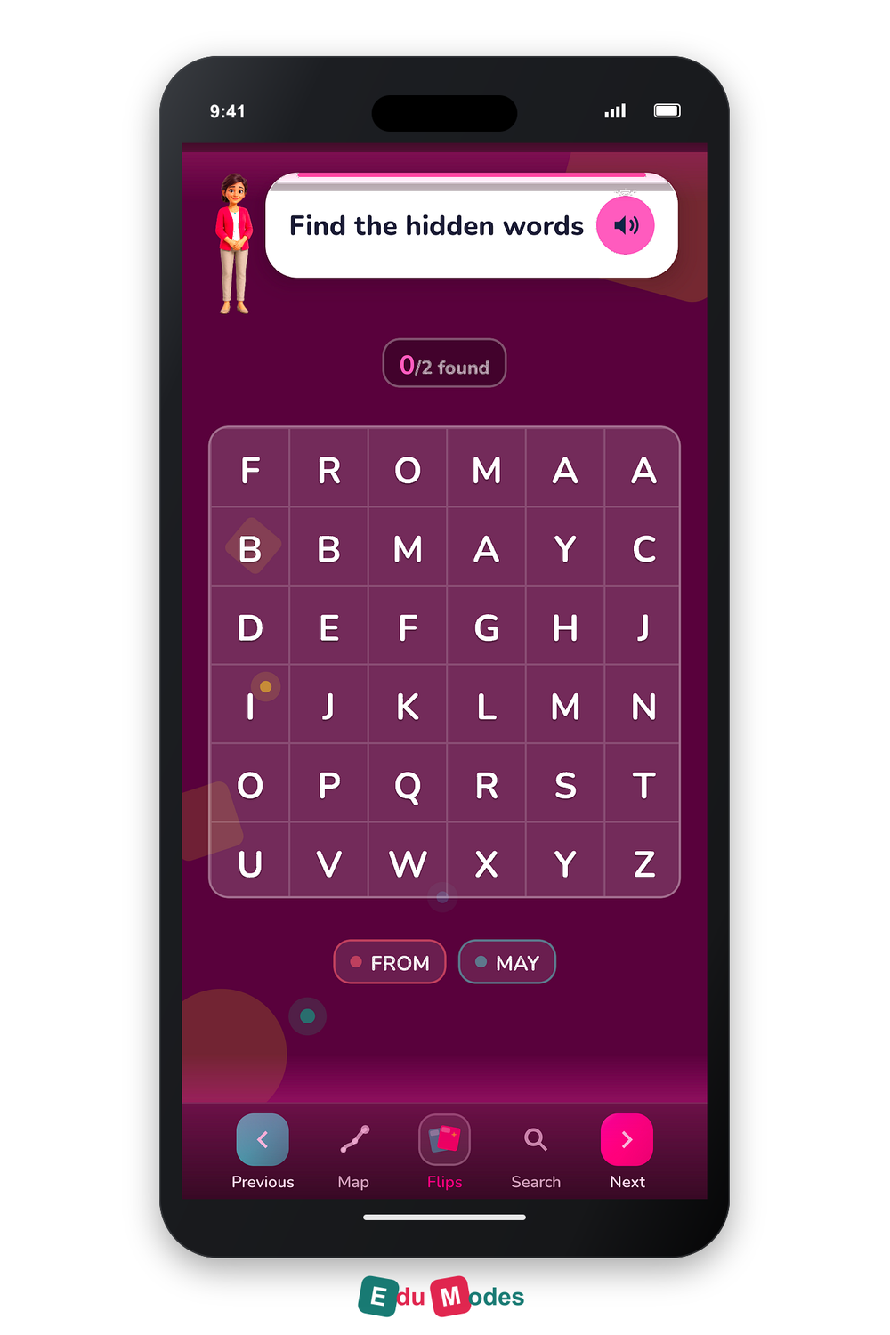 Sight words set 1: again, each, from, may, stop, than, when - Part 4 - Interactive Learning Game Preview