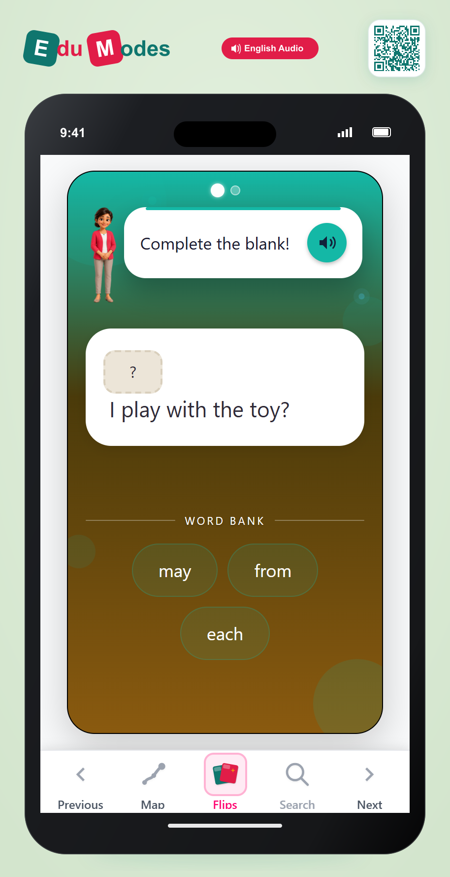 Sight words set 1: again, each, from, may, stop, than, when - Part 8 - Interactive Learning Game Preview