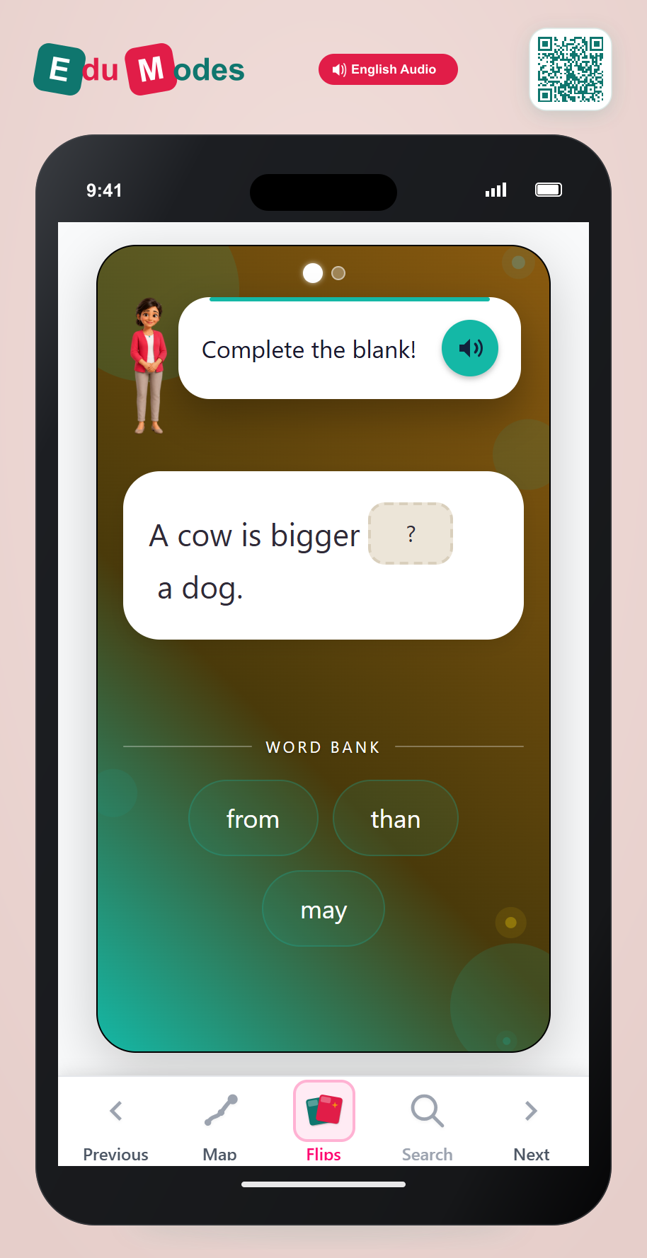 Sight words set 1: again, each, from, may, stop, than, when - Part 9 - Interactive Learning Game Preview