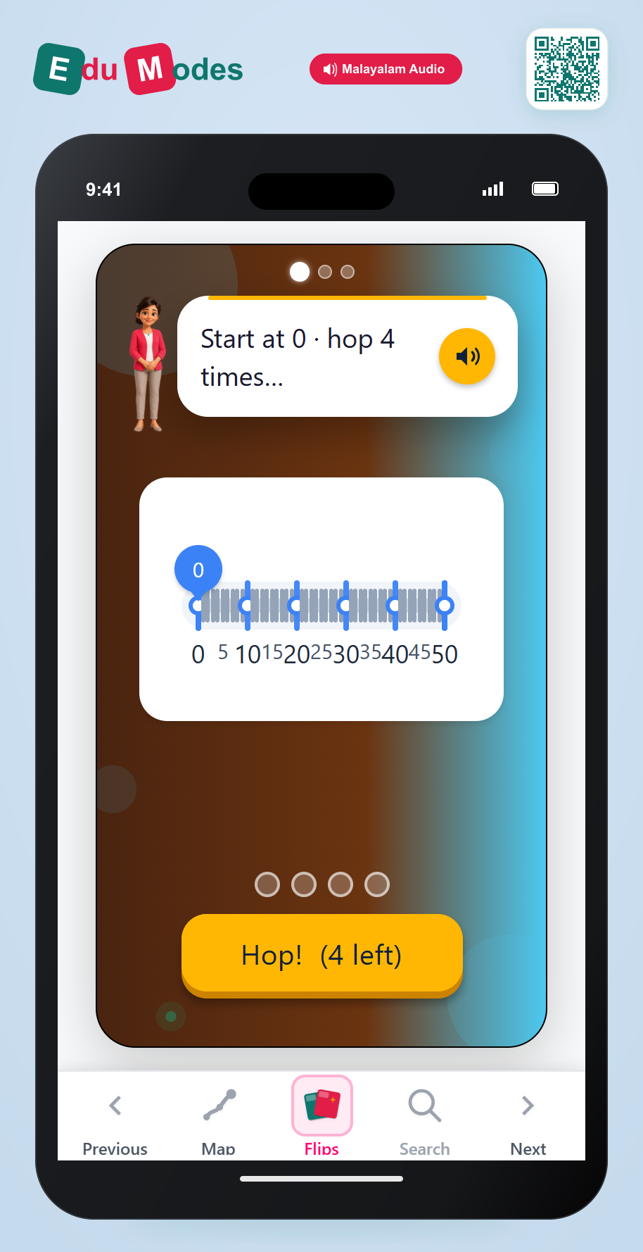 Skip-counting puzzles: Intro to 10s (Malayalam) - Interactive Learning Game Preview