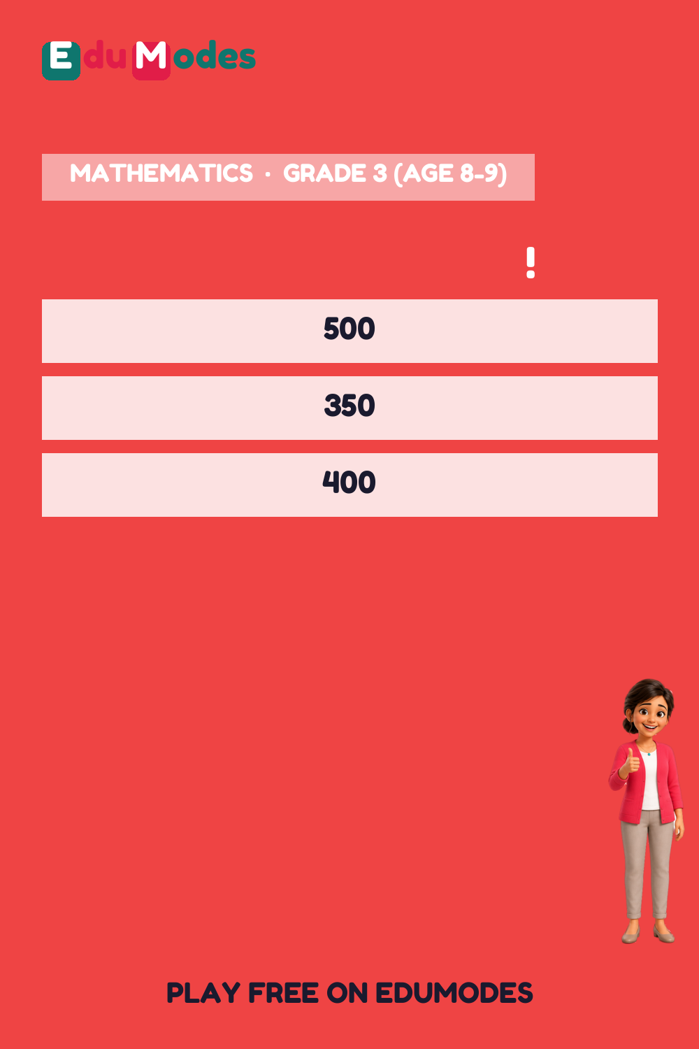 Skip-counting puzzles: Count by 100s (Malayalam) - Interactive Learning Game Preview