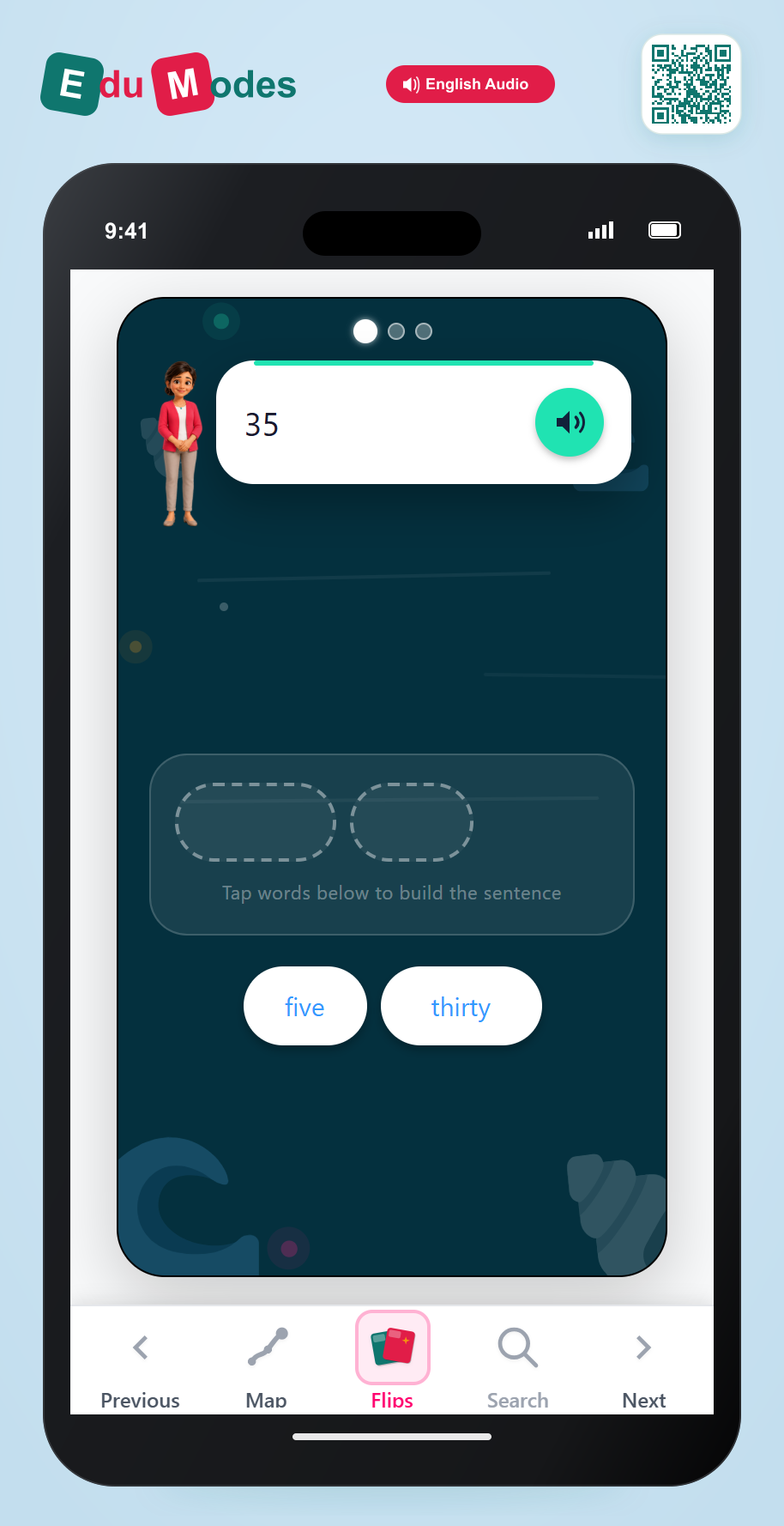 2-Digit Digits to Words - Interactive Learning Game Preview