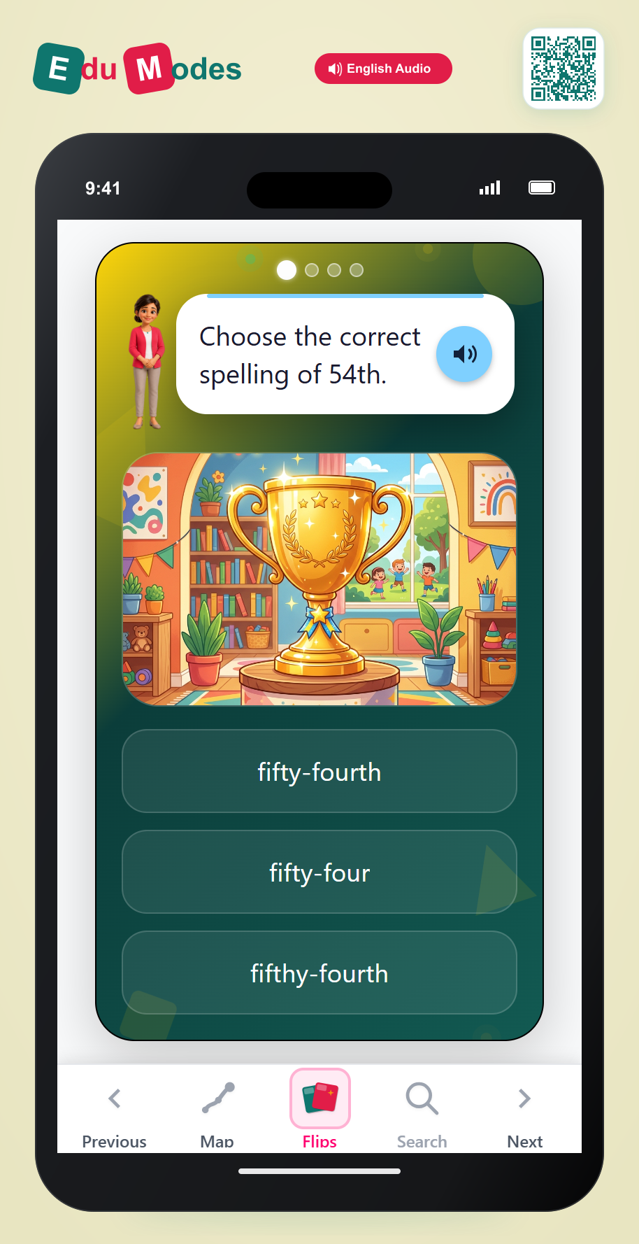 Ordinal Mixed Review (Trophies) - Interactive Learning Game Preview