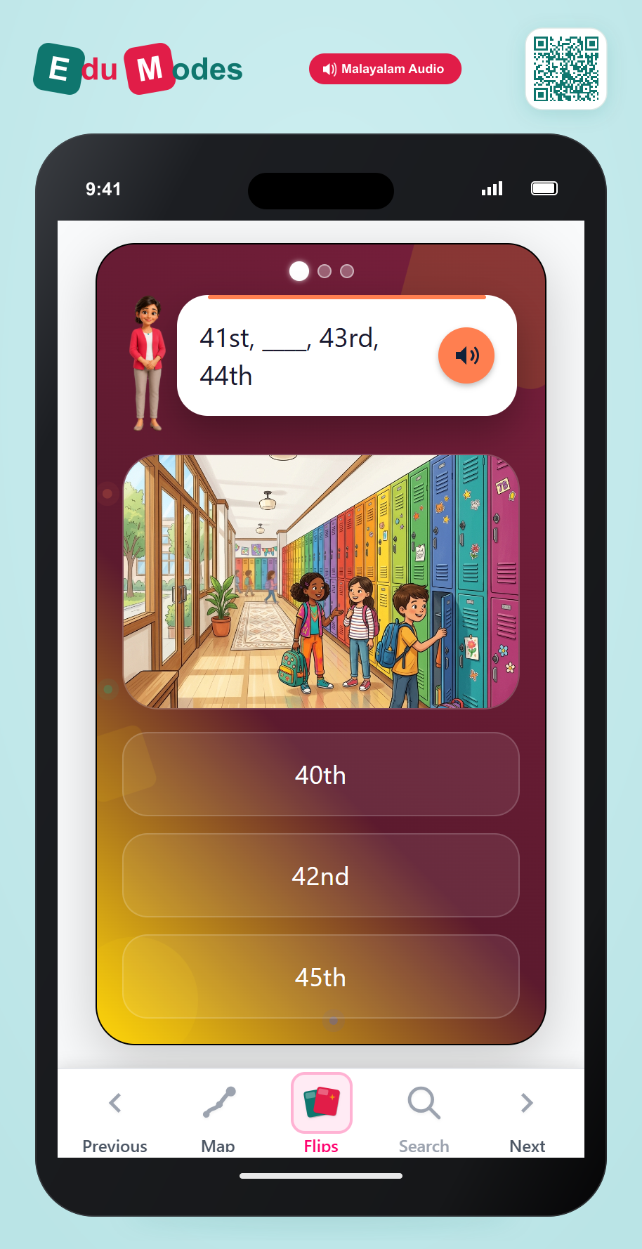 Ordinal Patterns (Lockers) (Malayalam) - Interactive Learning Game Preview