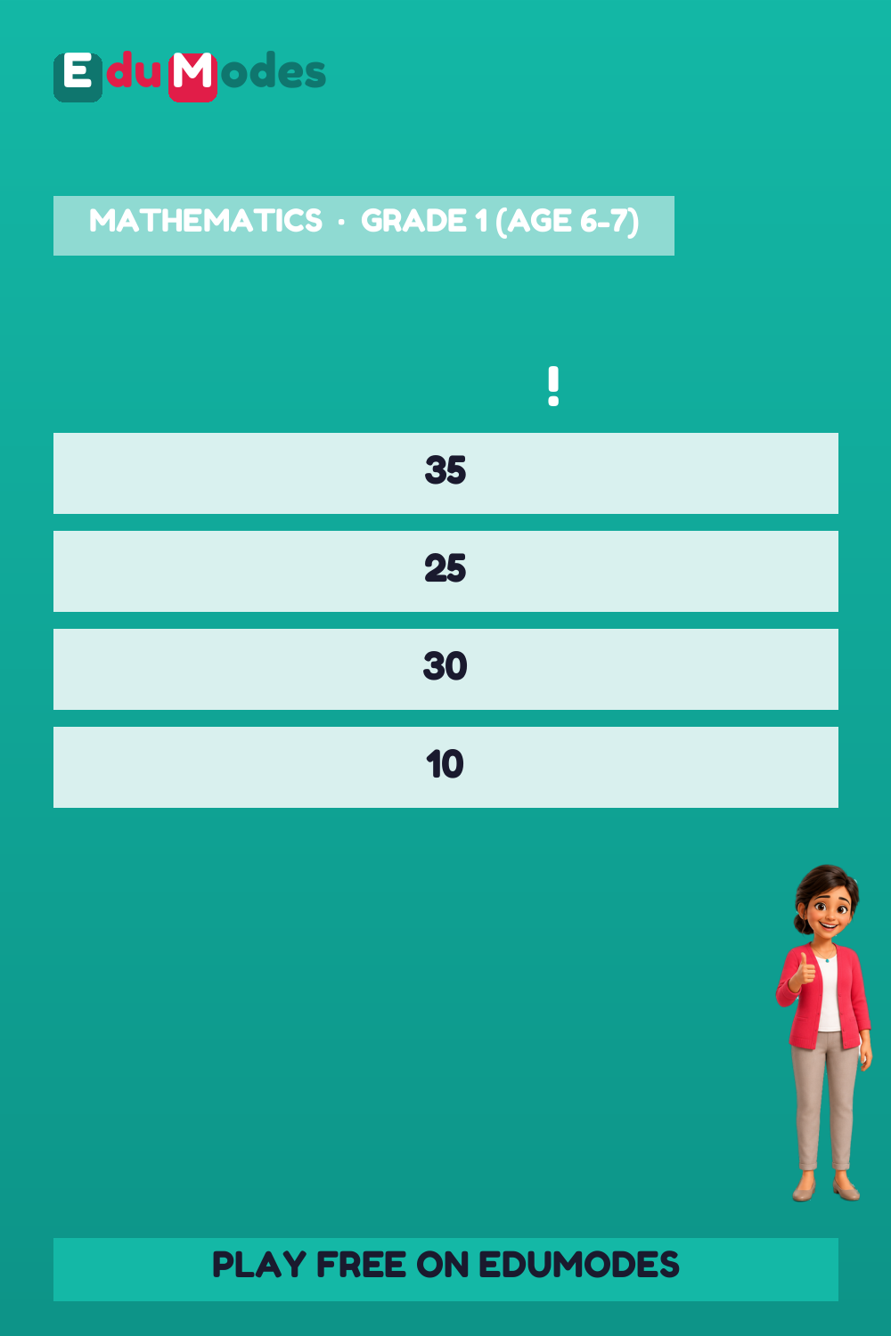 Counting Down by 10s Missing Number (Malayalam) - Interactive Learning Game Preview