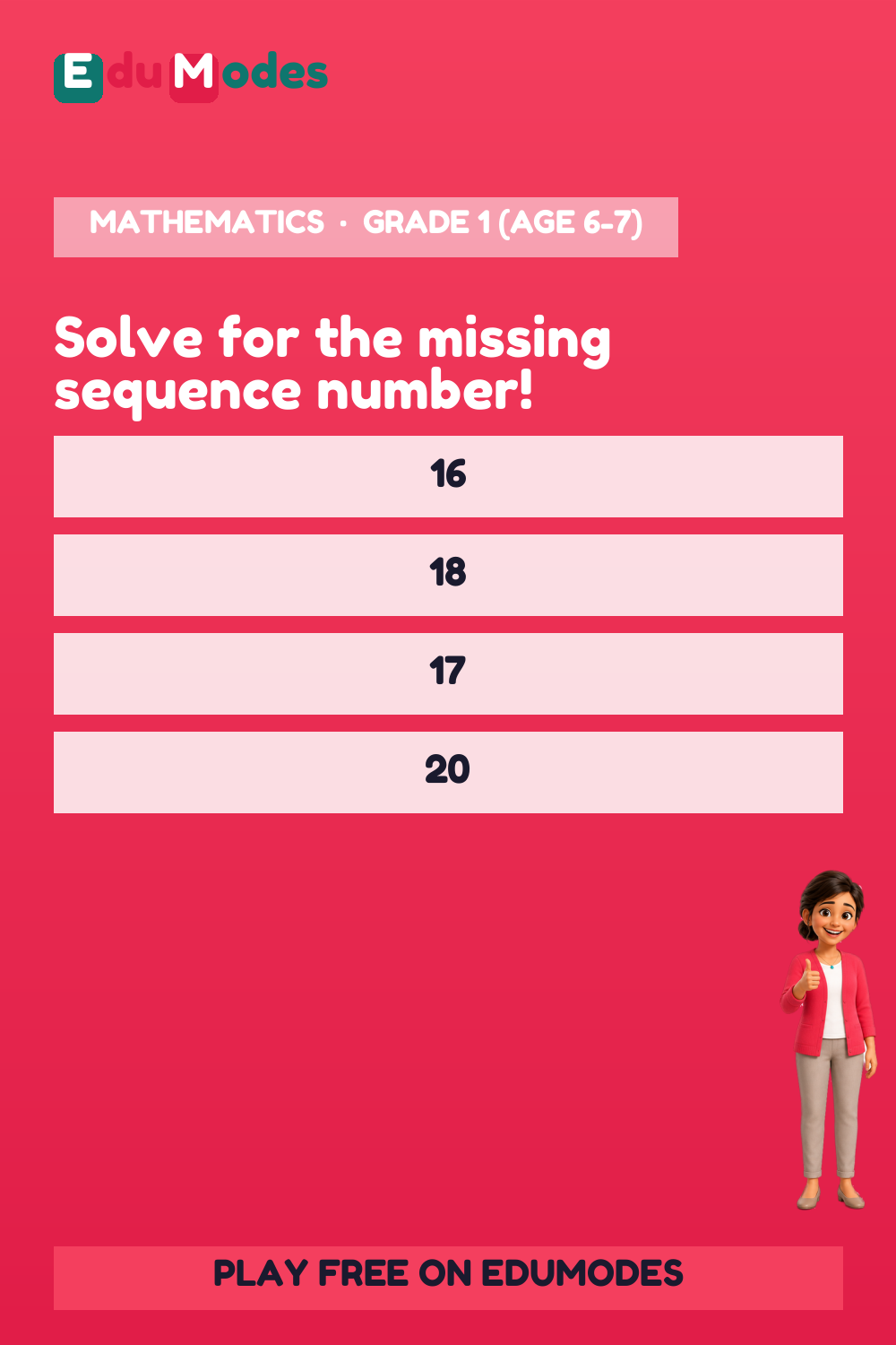Mixed Sequences Up and Down Challenge - Interactive Learning Game Preview