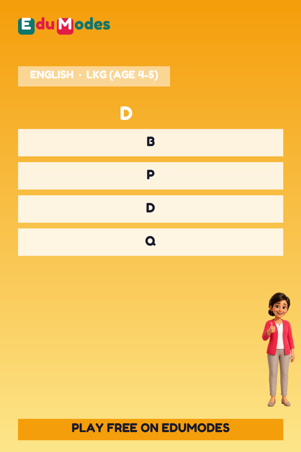 Uppercase Letters D, E, F (Malayalam) - Interactive Learning Game Preview