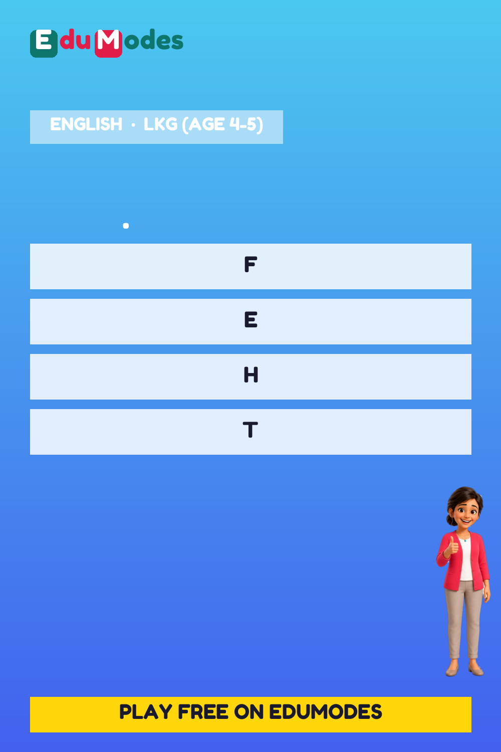 Listen & Find: F to J (Malayalam) - Interactive Learning Game Preview