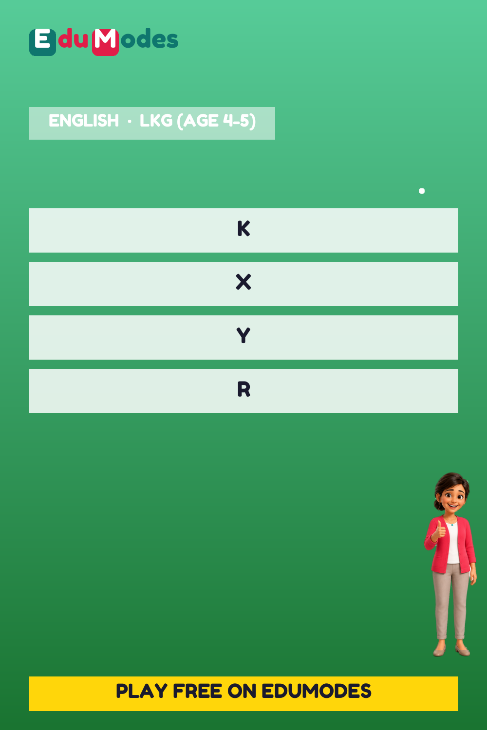Listen & Select: K to O (Malayalam) - Interactive Learning Game Preview
