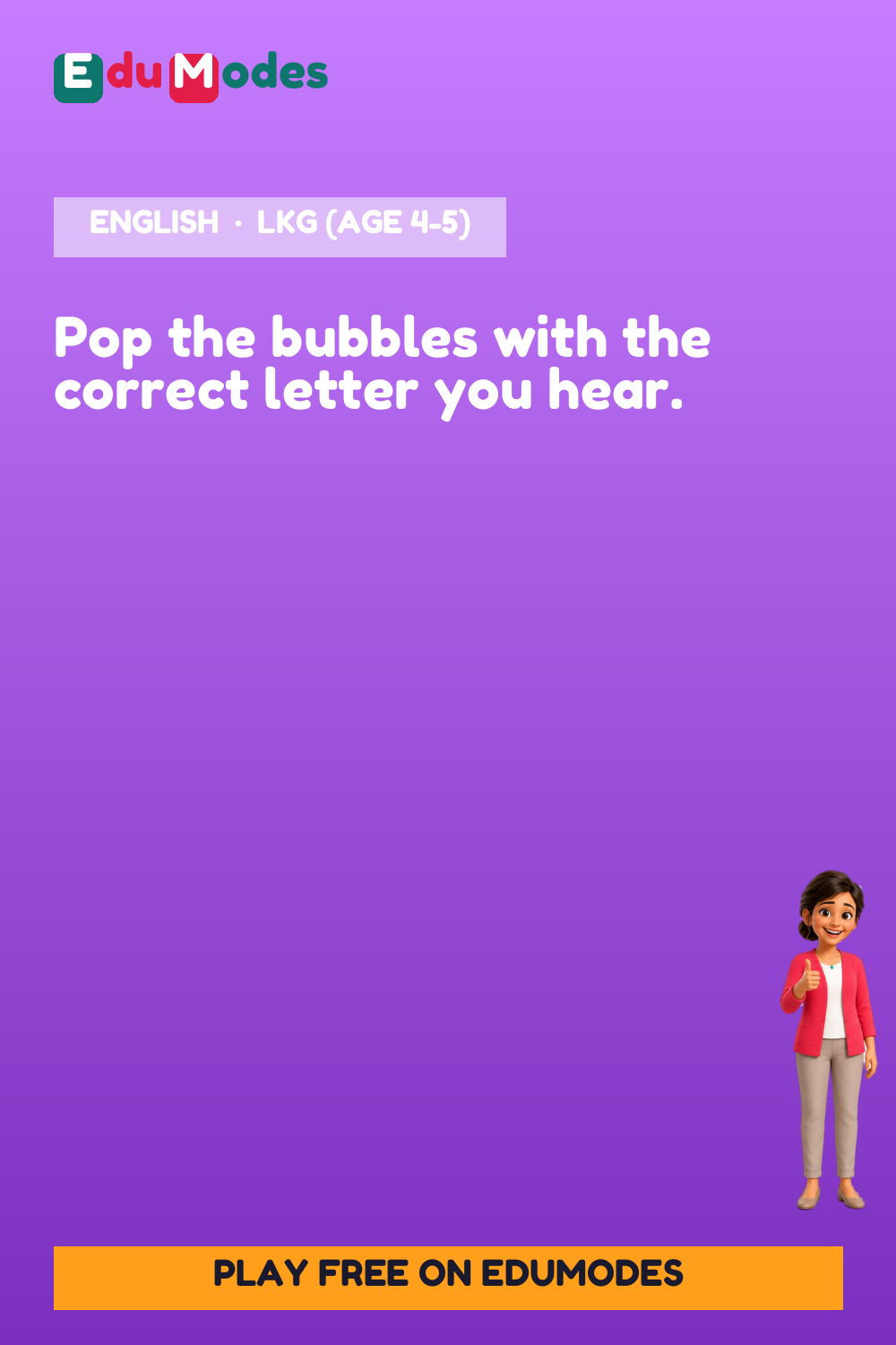 Listen & Pop: P to T (Malayalam) - Interactive Learning Game Preview