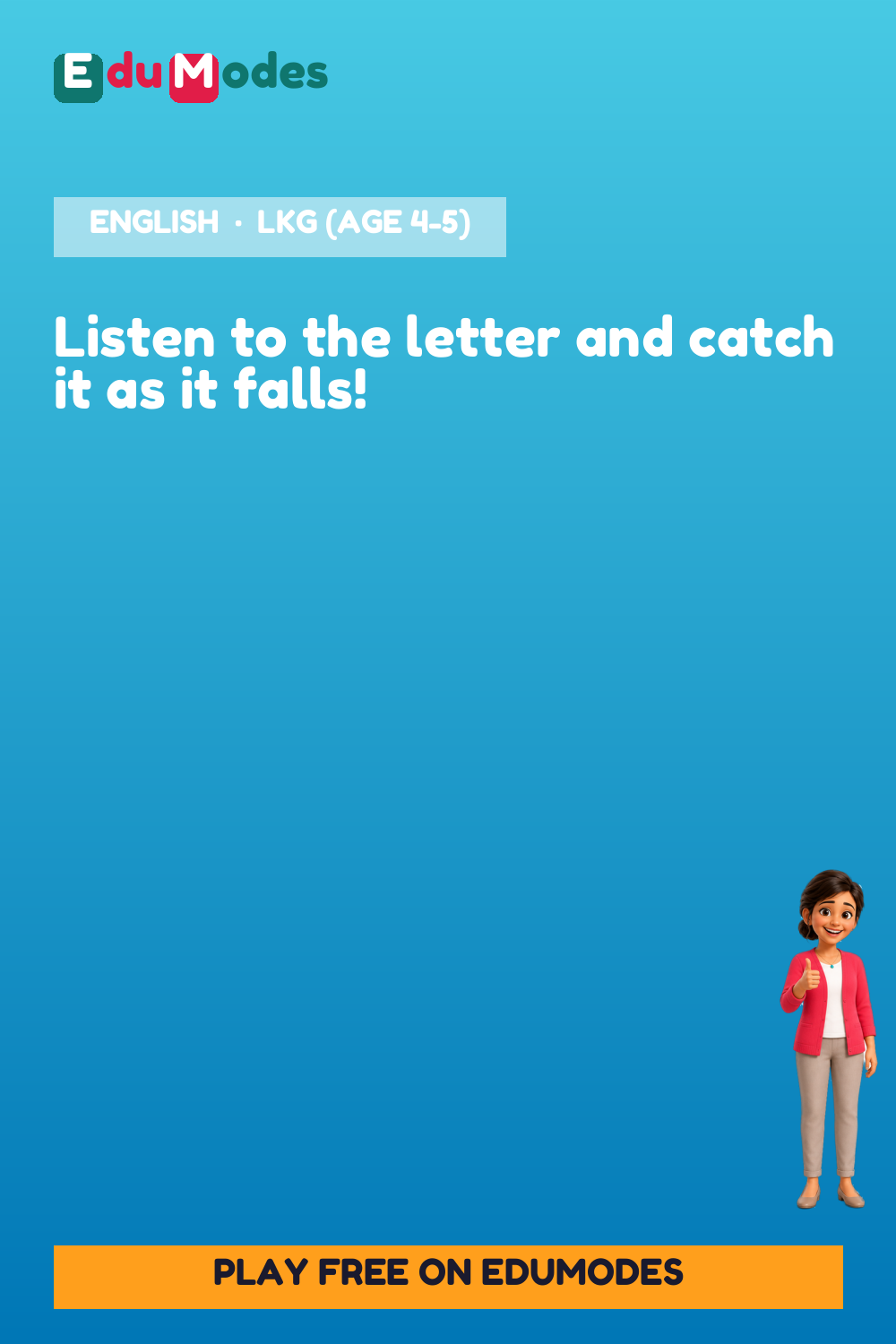 Catch the Letter: U to Z (Malayalam) - Interactive Learning Game Preview
