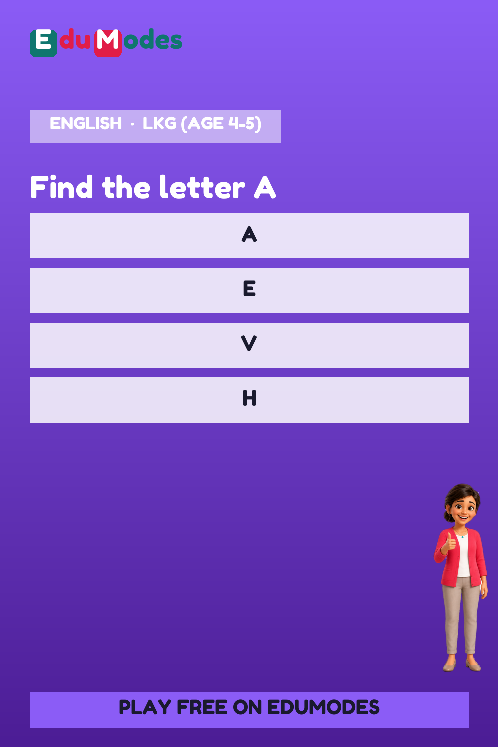 Find Uppercase Letters A, B, C - Interactive Learning Game Preview
