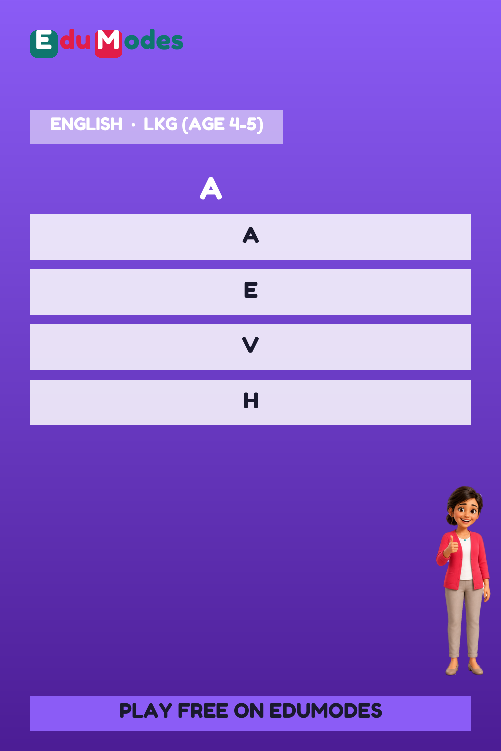 Find Uppercase Letters A, B, C (Malayalam) - Interactive Learning Game Preview