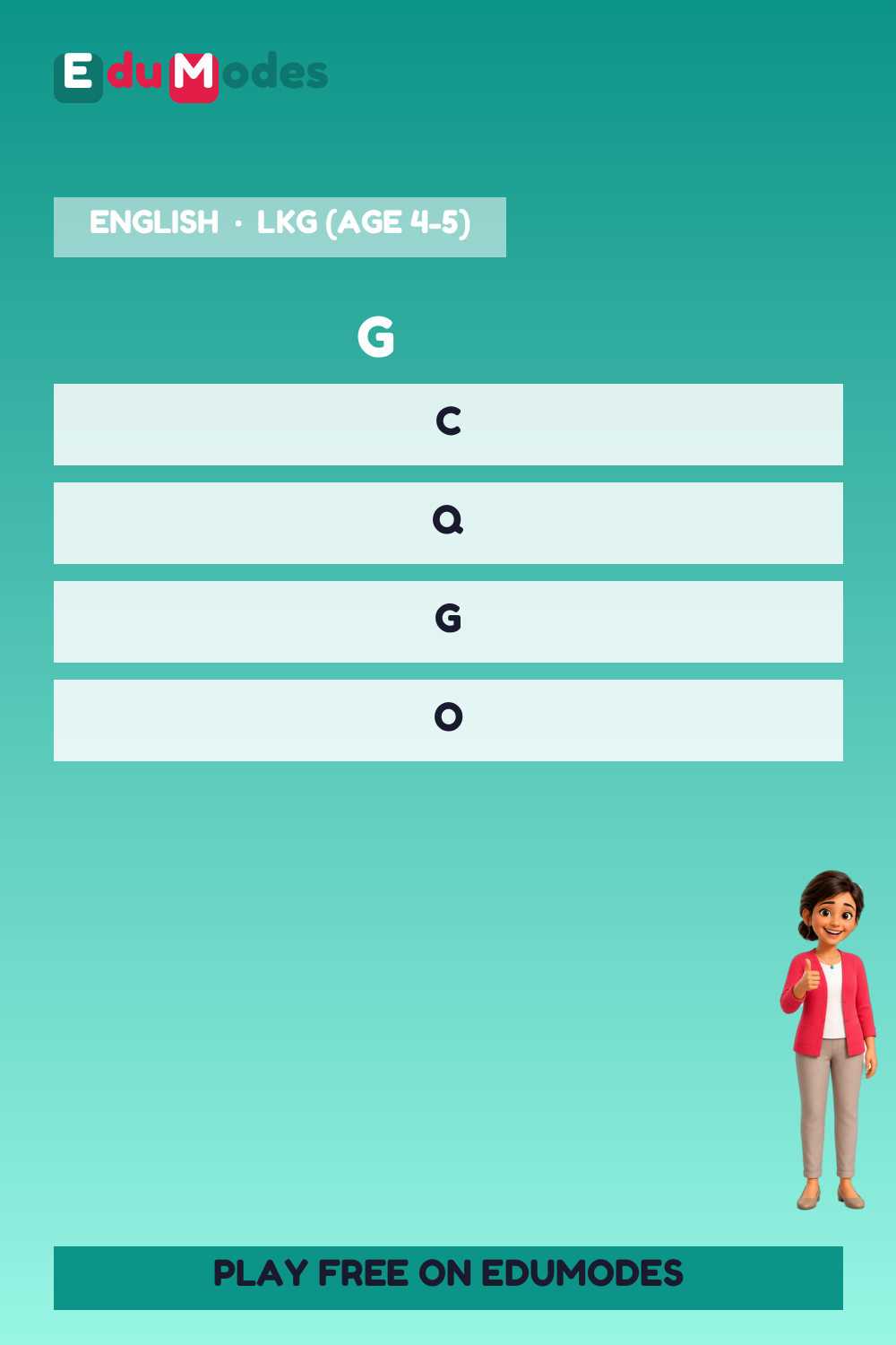 Uppercase Letters G, H, I (Malayalam) - Interactive Learning Game Preview