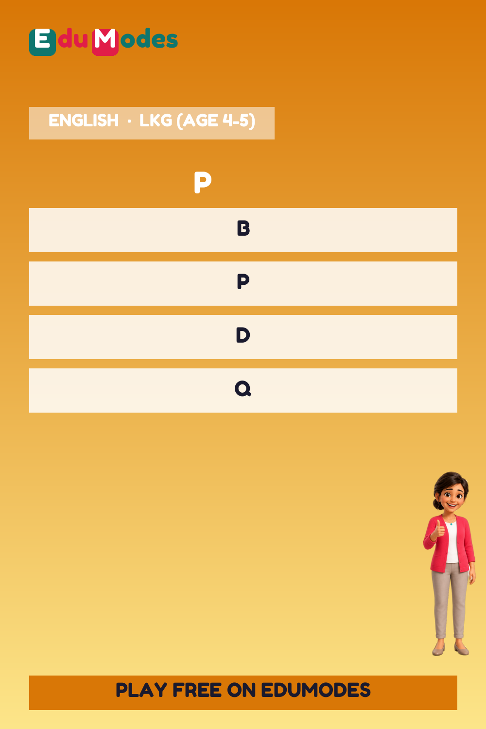 Uppercase Letters P, Q, R (Malayalam) - Interactive Learning Game Preview