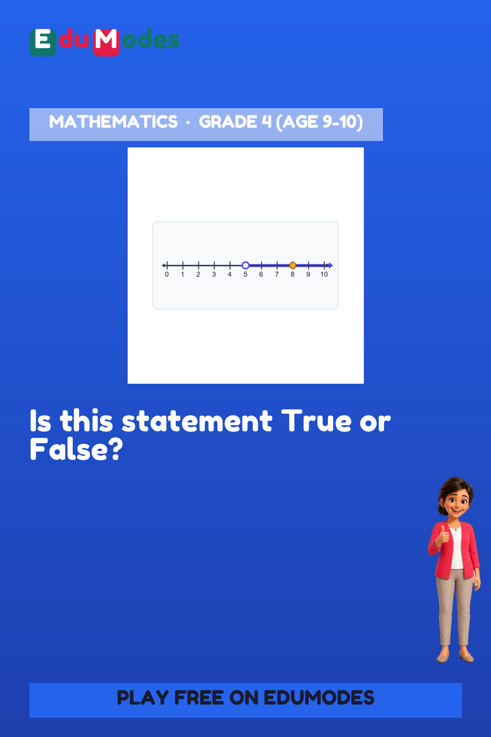 Check Inequality Statements on Number Lines - Interactive Learning Game Preview