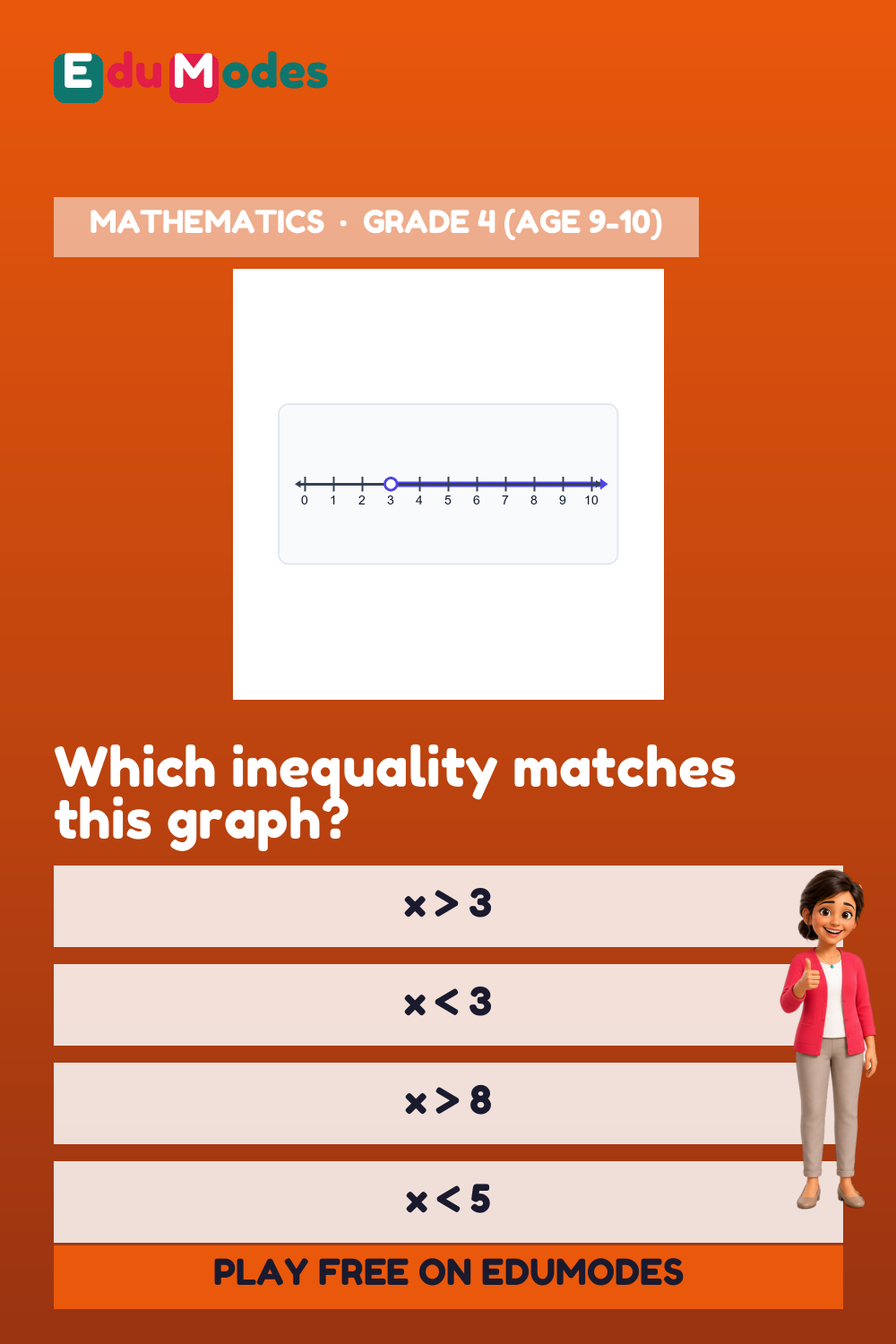 Number Line Inequalities Review - Interactive Learning Game Preview