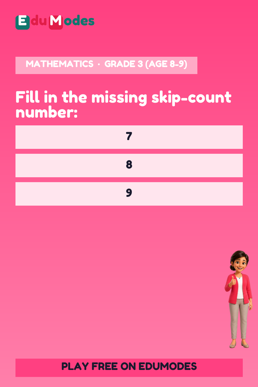 Skip Count Up - 2s, 5s & 10s - Interactive Learning Game Preview