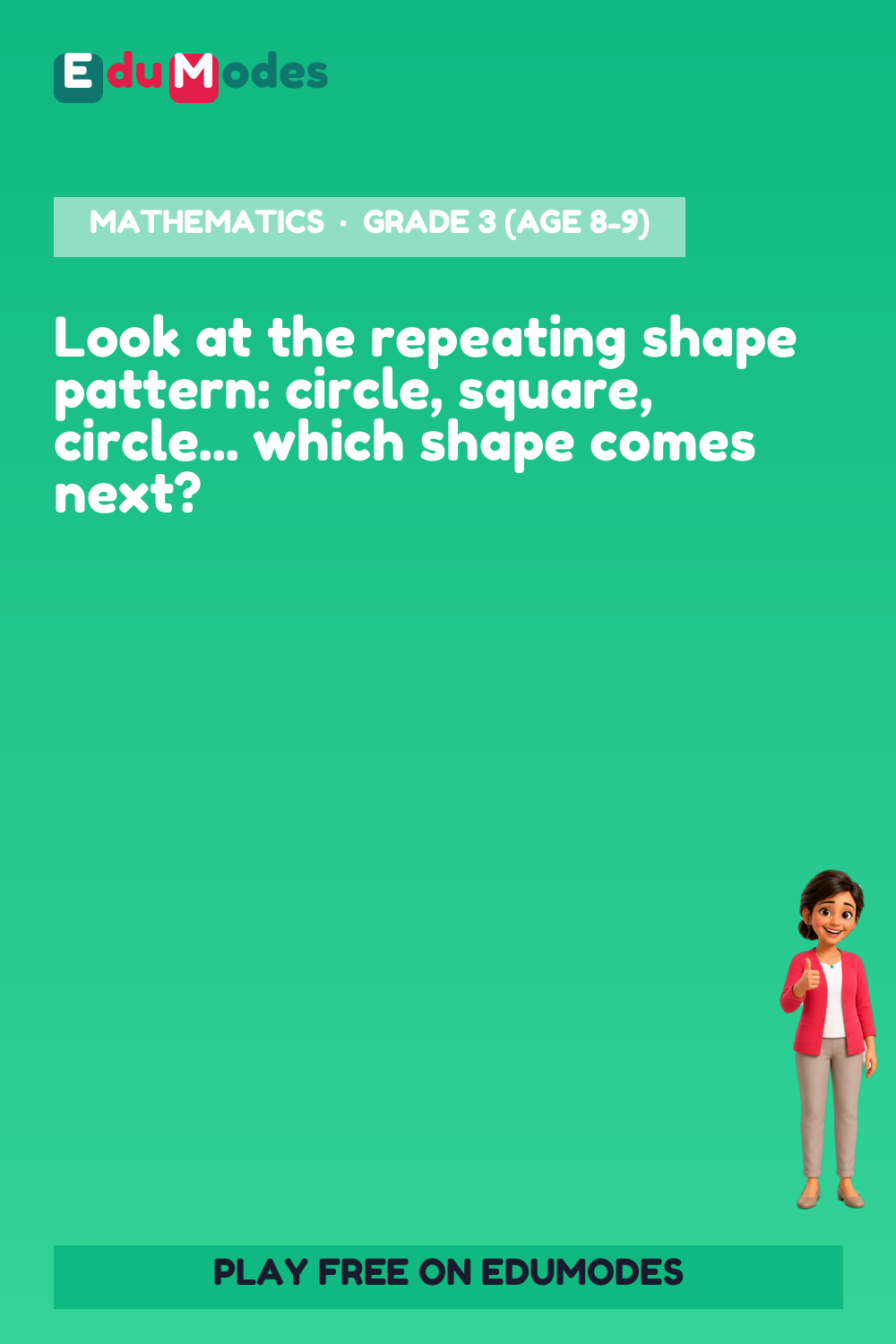 Visual Shape Sequences - Pattern Match - Interactive Learning Game Preview