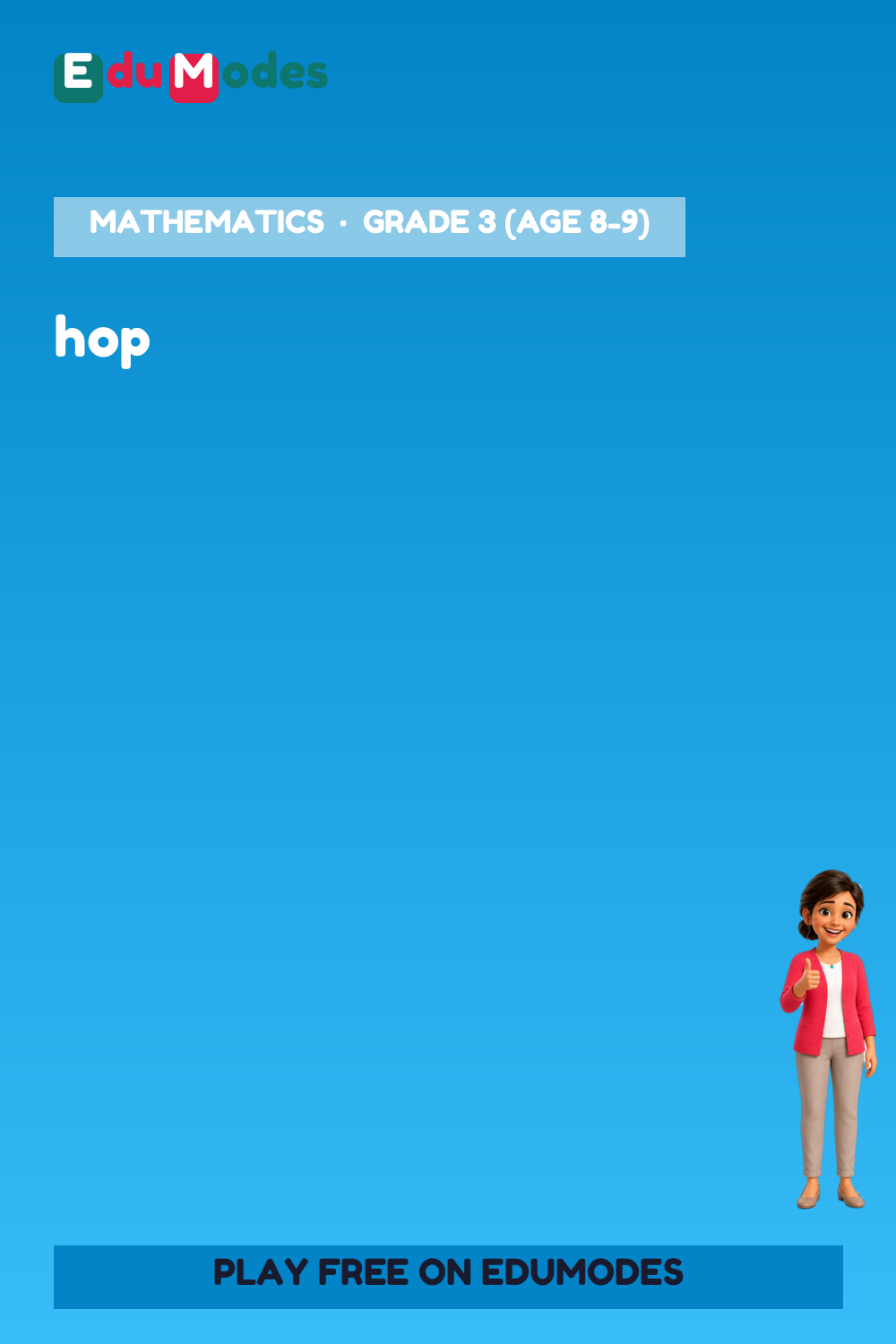 Skip-Counting Hops on Number Line - Interactive Learning Game Preview