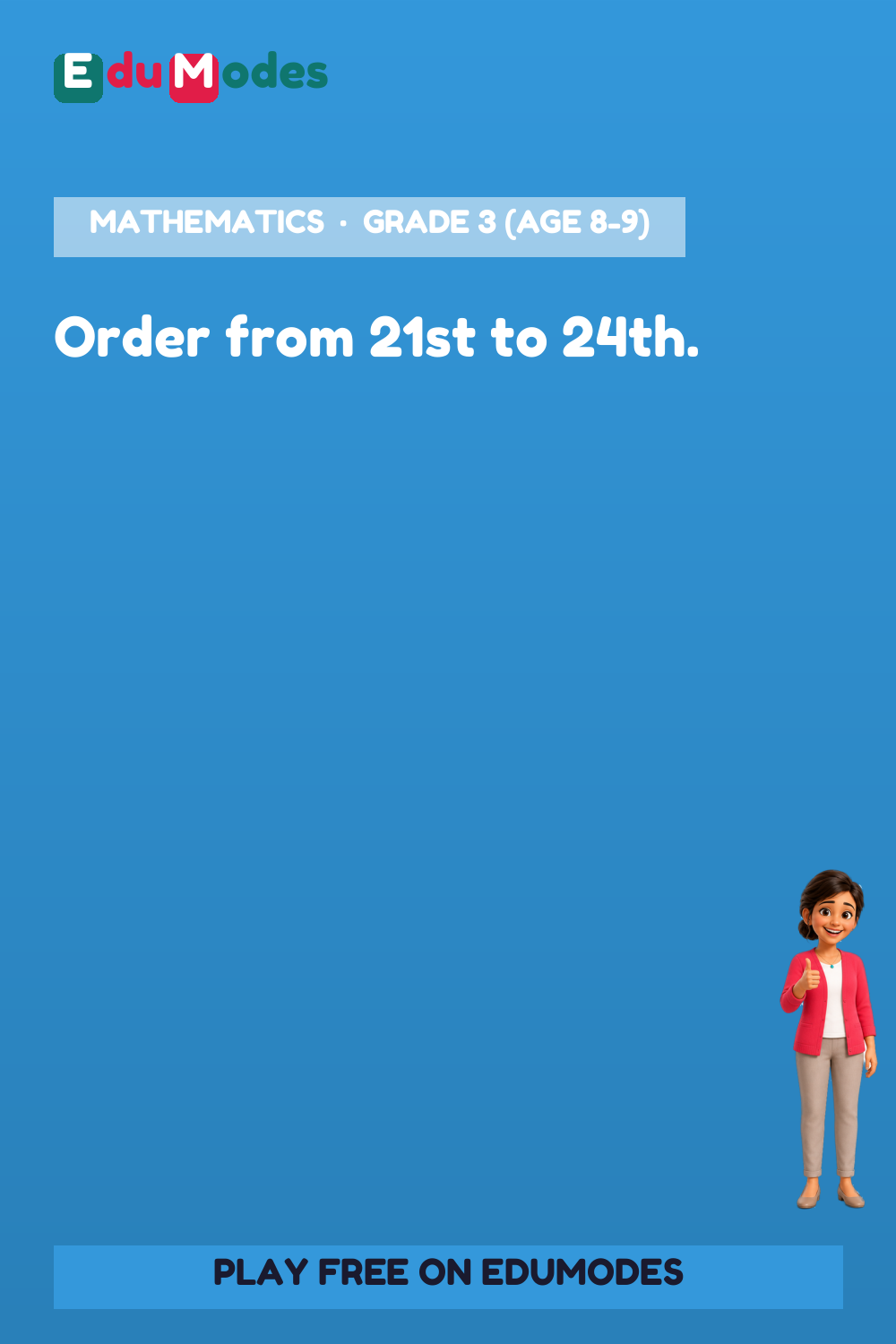 Ordinal Numbers to 100th - Sequence & Positions - Interactive Learning Game Preview