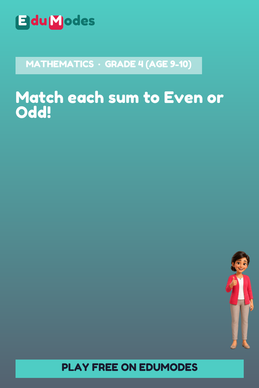 Multi-Digit Addition Parity Matching - Interactive Learning Game Preview