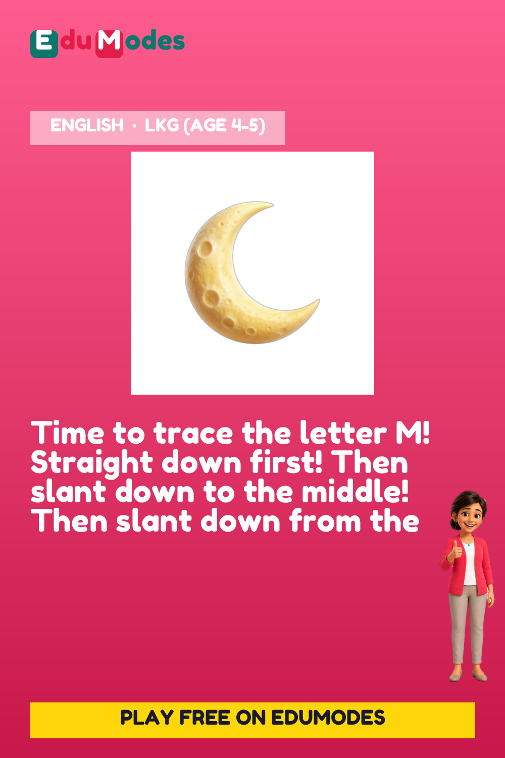 Trace the Letter M - Interactive Learning Game Preview