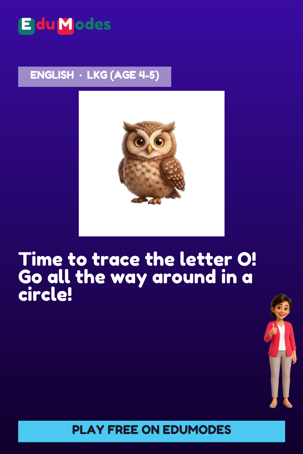 Trace the Letter O - Interactive Learning Game Preview