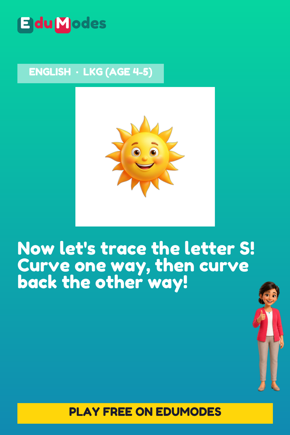 Trace the Letter S - Interactive Learning Game Preview