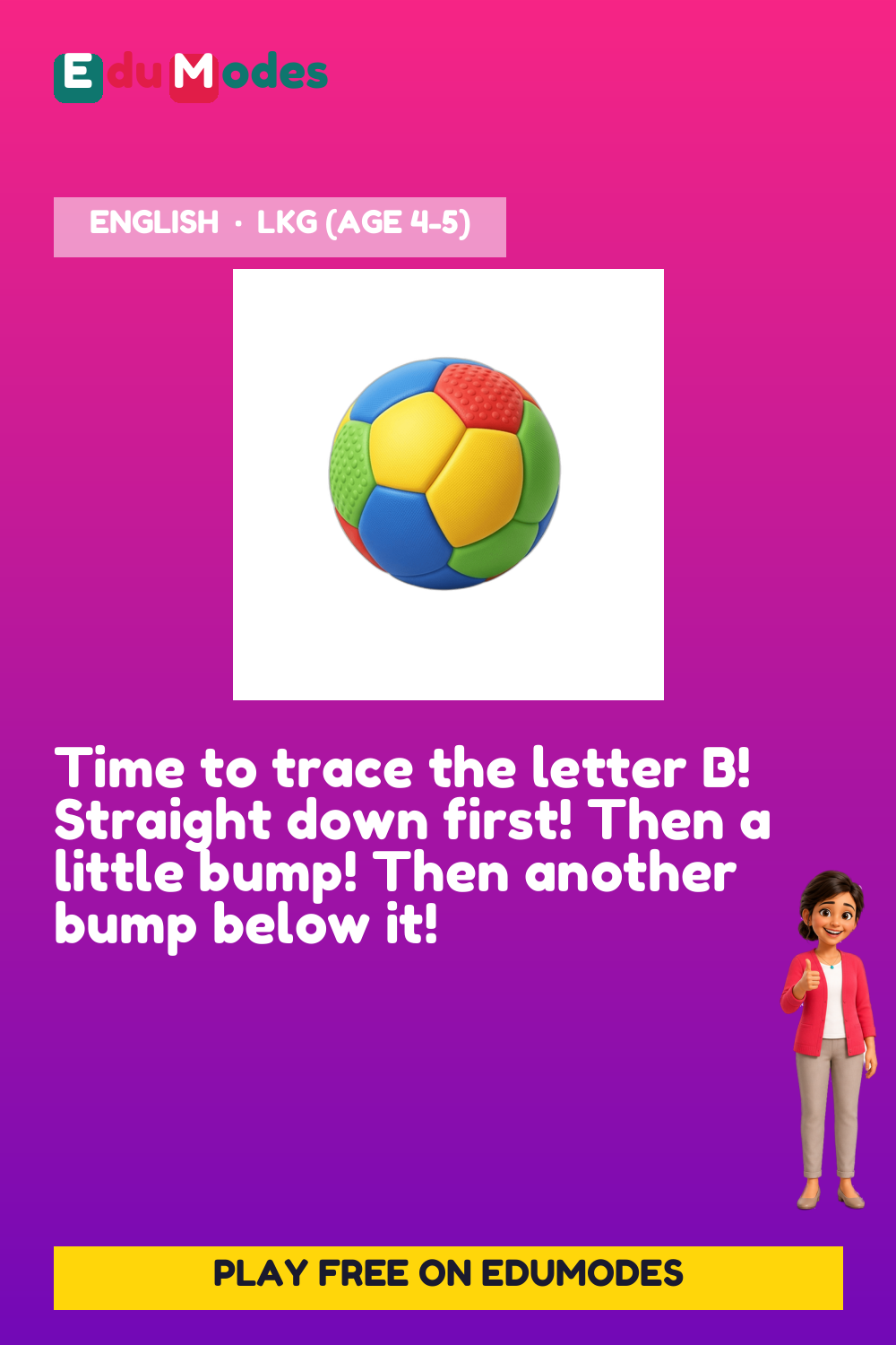 Trace the Letter B - Interactive Learning Game Preview