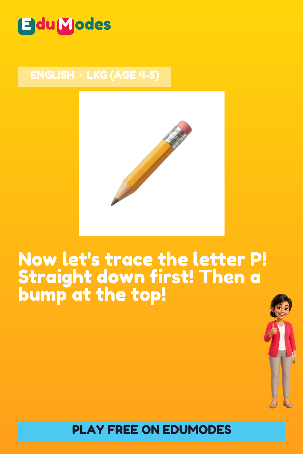 Trace the Letter P - Interactive Learning Game Preview