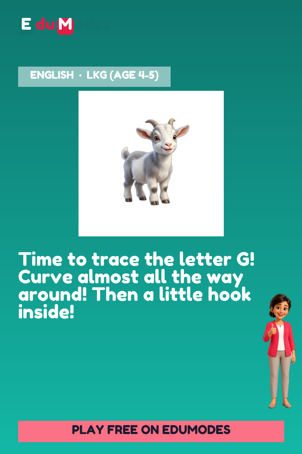Trace the Letter G - Interactive Learning Game Preview