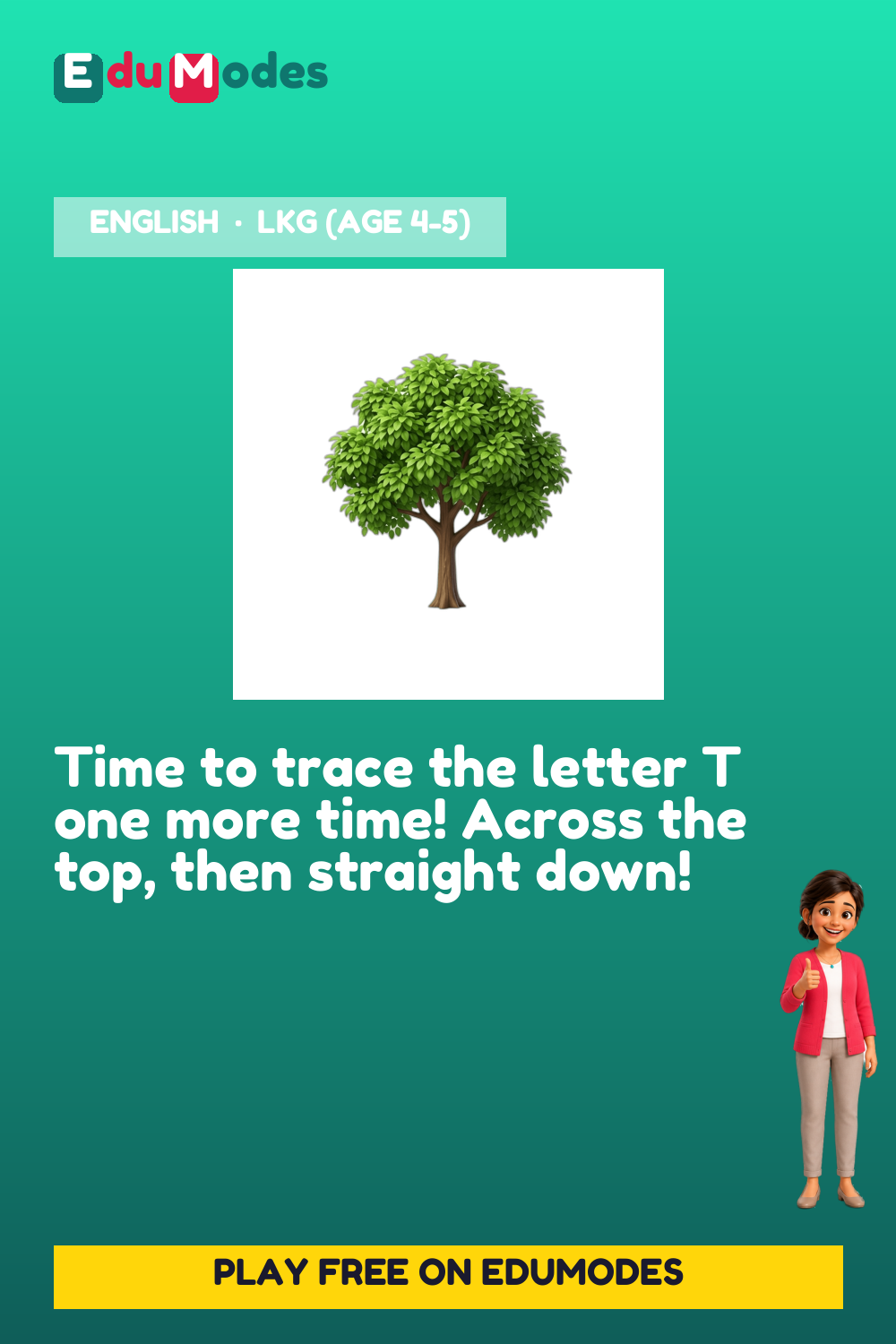 Trace the Letter T Again - Interactive Learning Game Preview