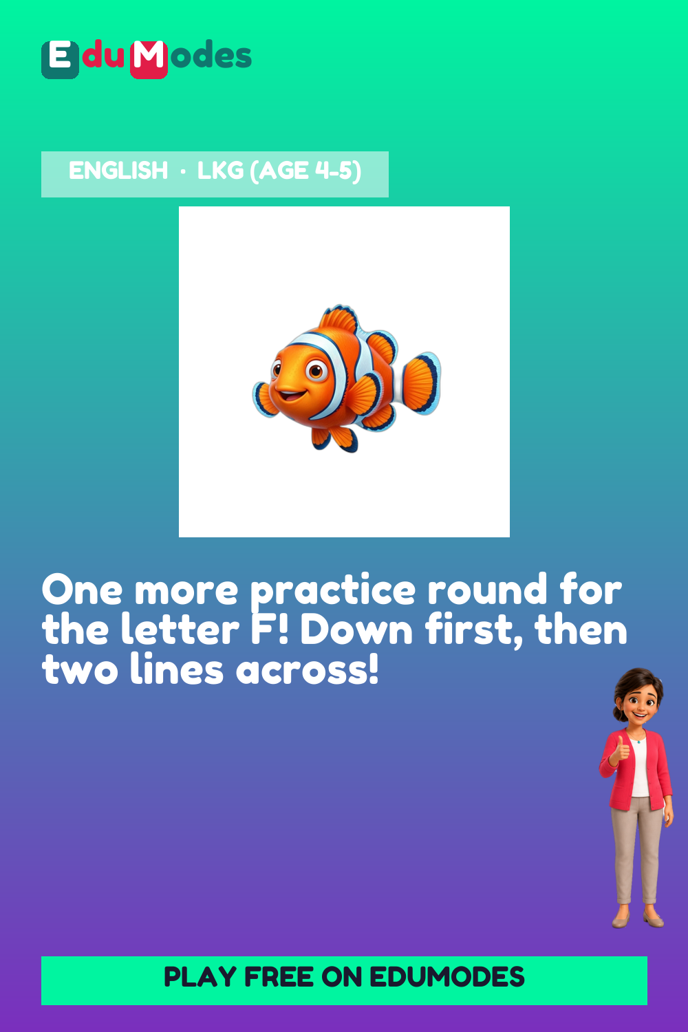 Trace the Letter F Again - Interactive Learning Game Preview