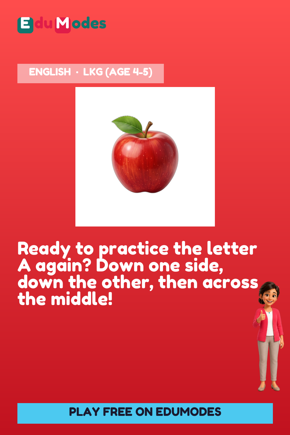 Trace the Letter A Again - Interactive Learning Game Preview