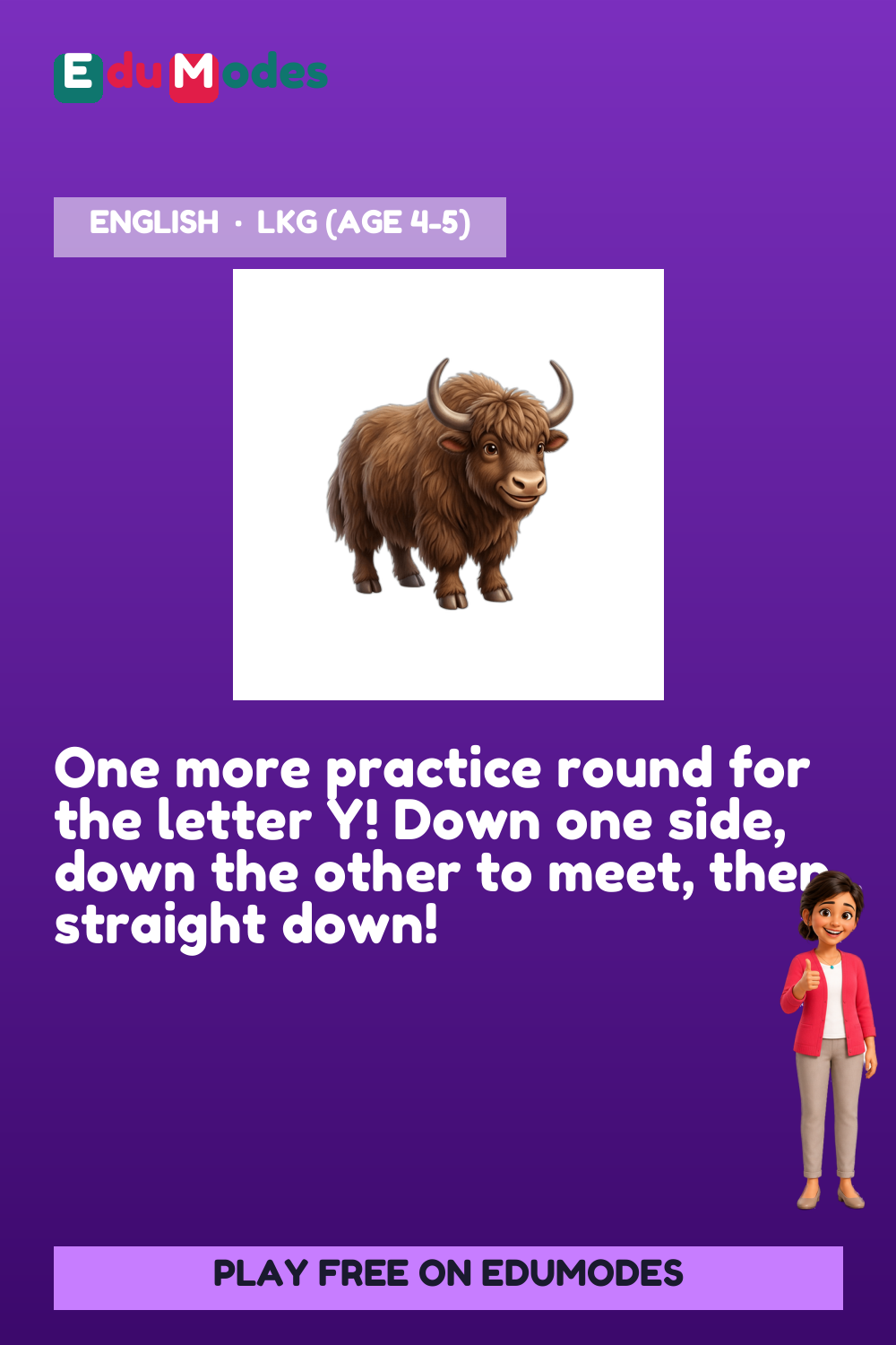 Trace the Letter Y Again - Interactive Learning Game Preview