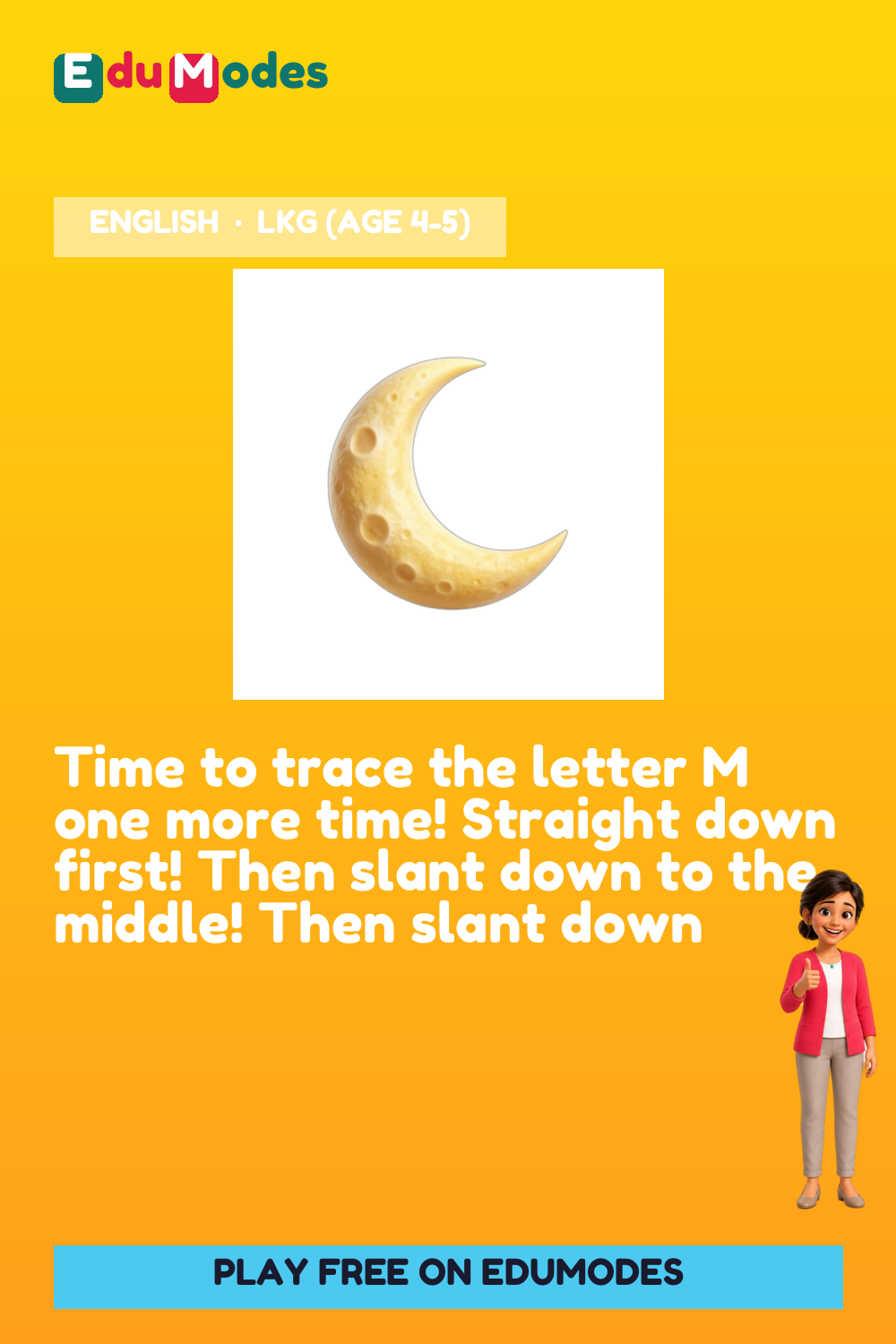 Trace the Letter M Again - Interactive Learning Game Preview