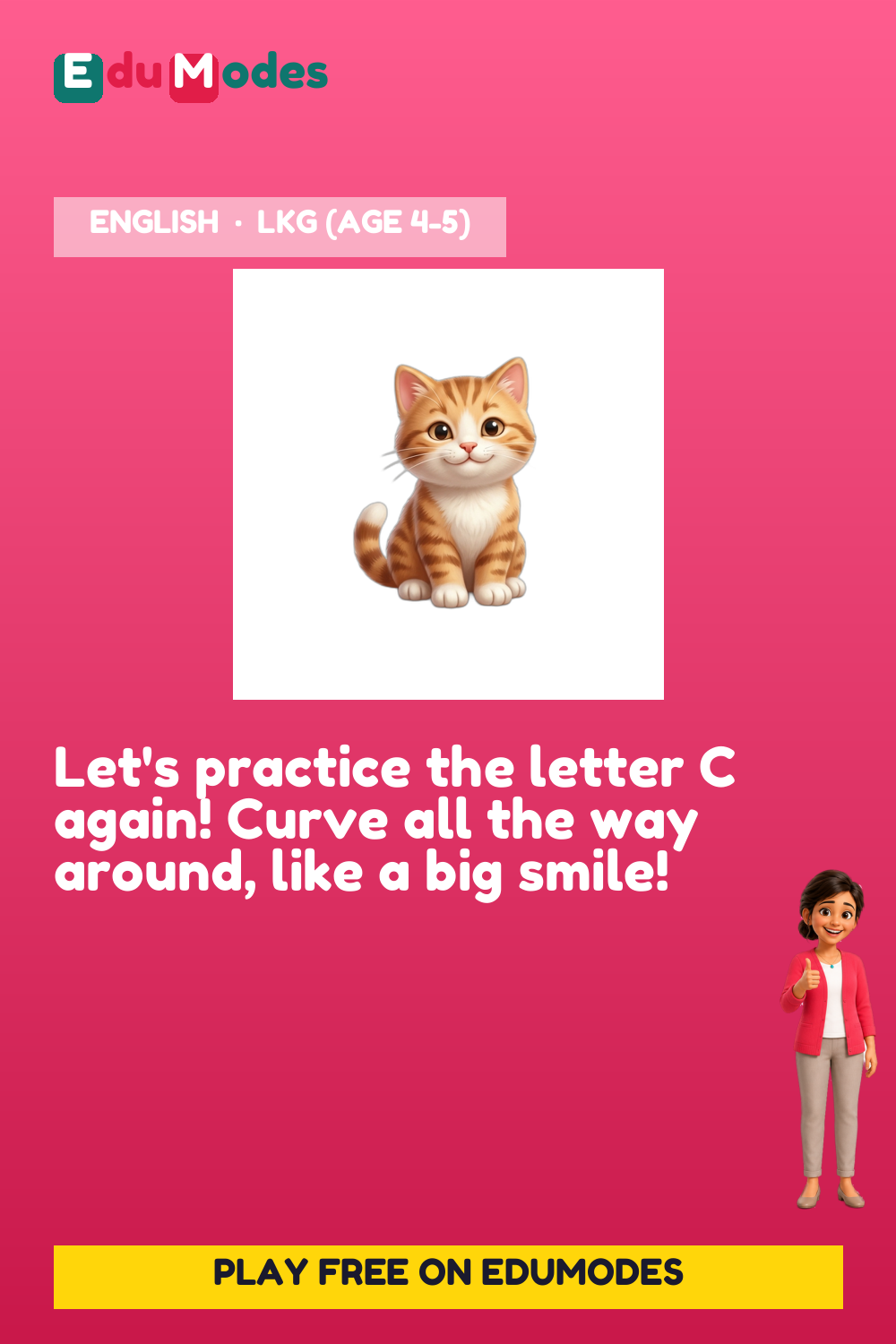Trace the Letter C Again - Interactive Learning Game Preview