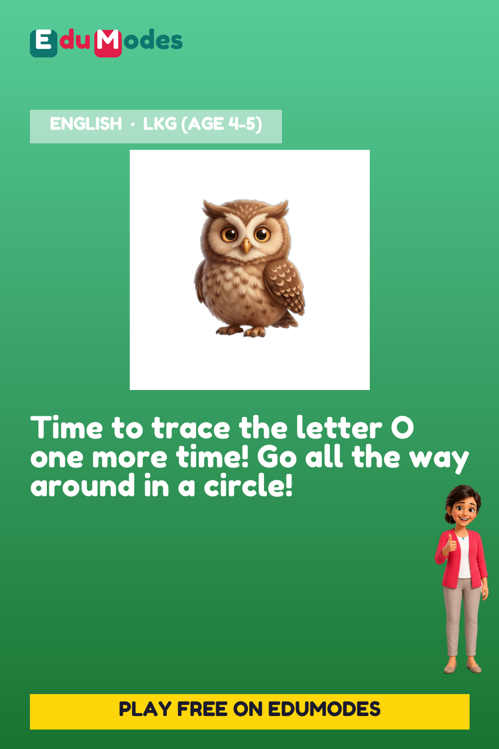 Trace the Letter O Again - Interactive Learning Game Preview