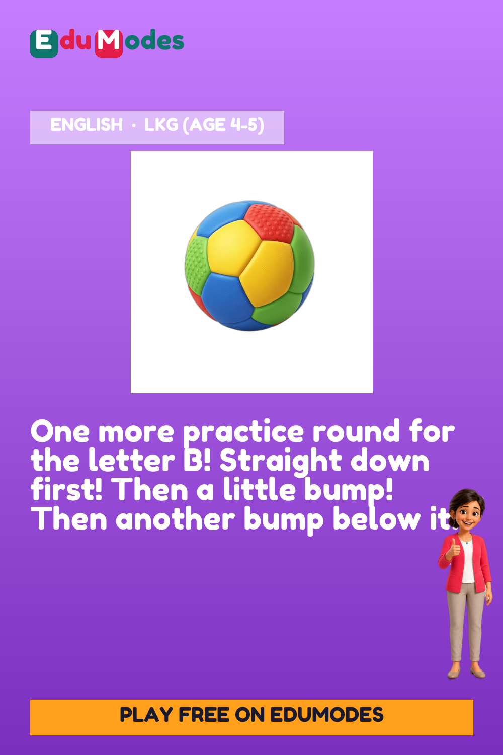 Trace the Letter B Again - Interactive Learning Game Preview