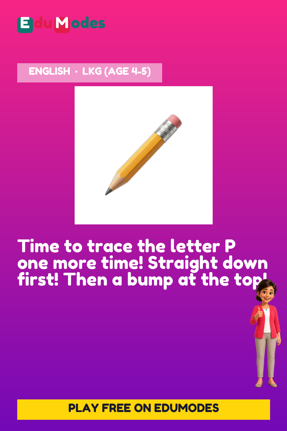 Trace the Letter P Again - Interactive Learning Game Preview