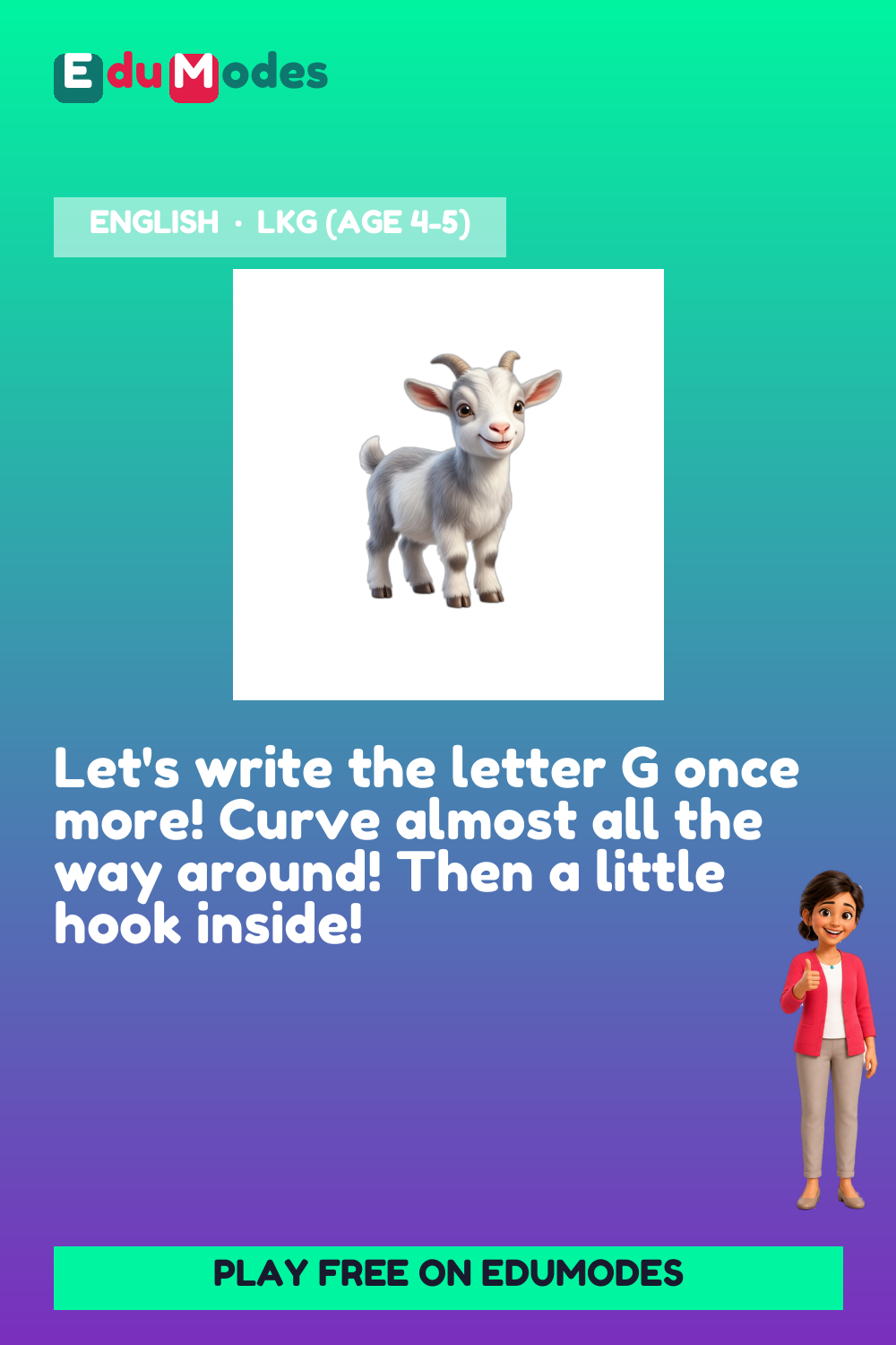 Trace the Letter G Again - Interactive Learning Game Preview