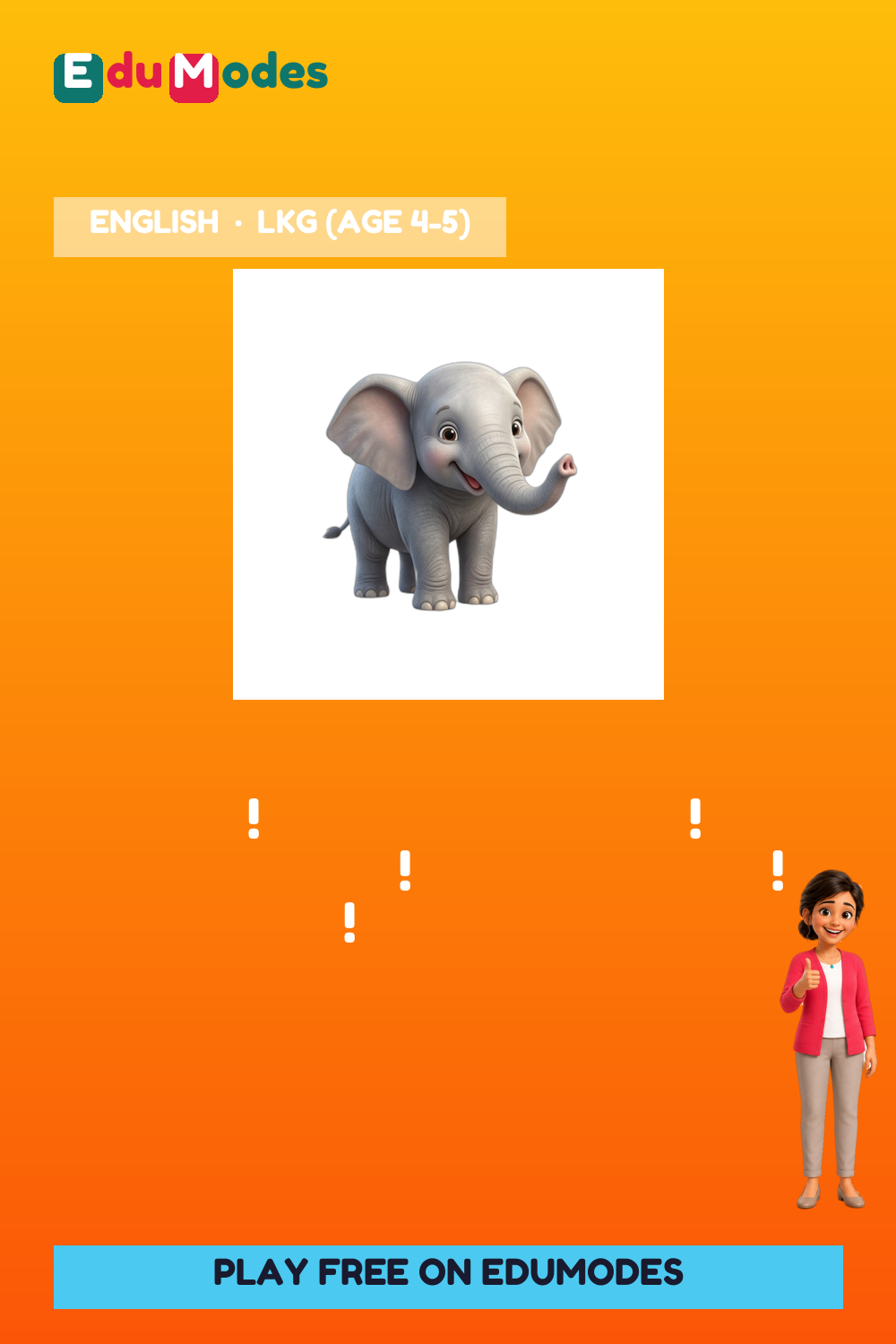 Trace the Letter E Again (Malayalam) - Interactive Learning Game Preview