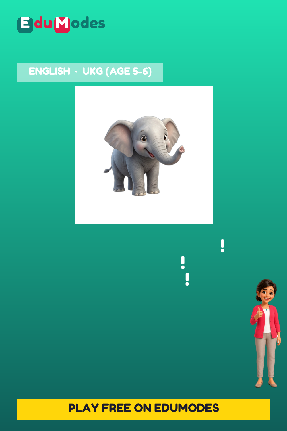 Trace the Small Letter e (Malayalam) - Interactive Learning Game Preview