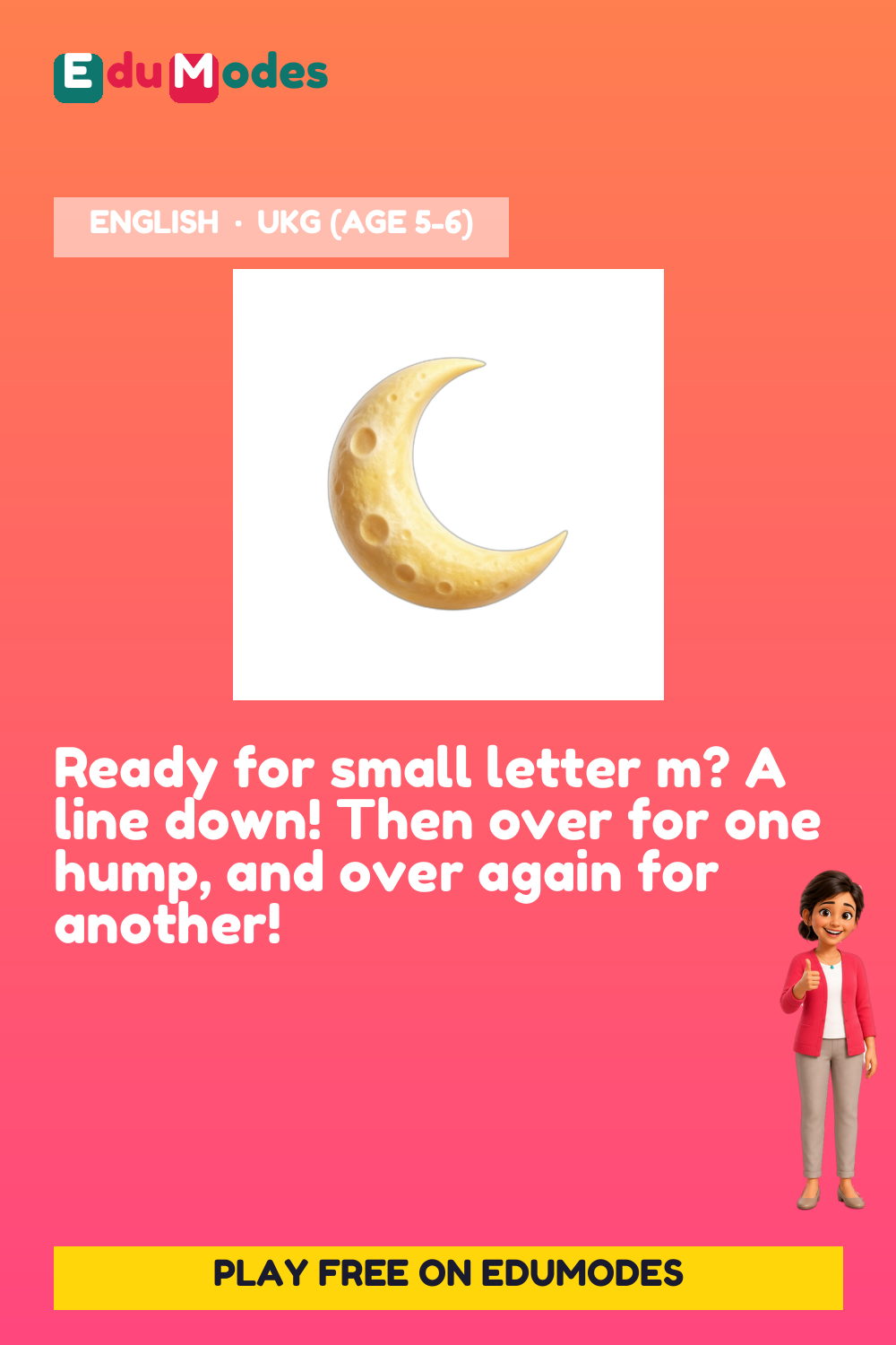 Trace the Small Letter m - Interactive Learning Game Preview