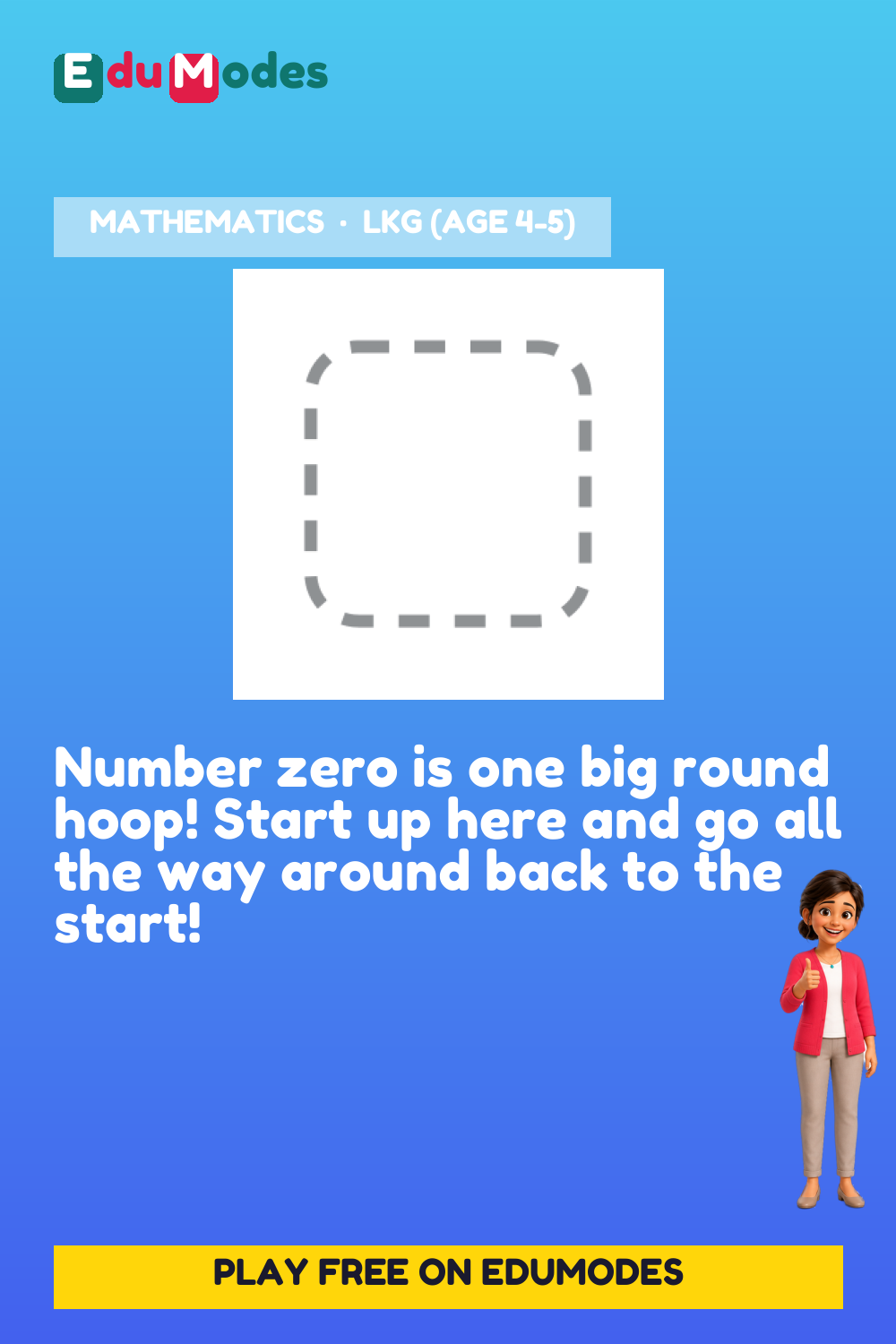 Trace the Number 0 - Interactive Learning Game Preview