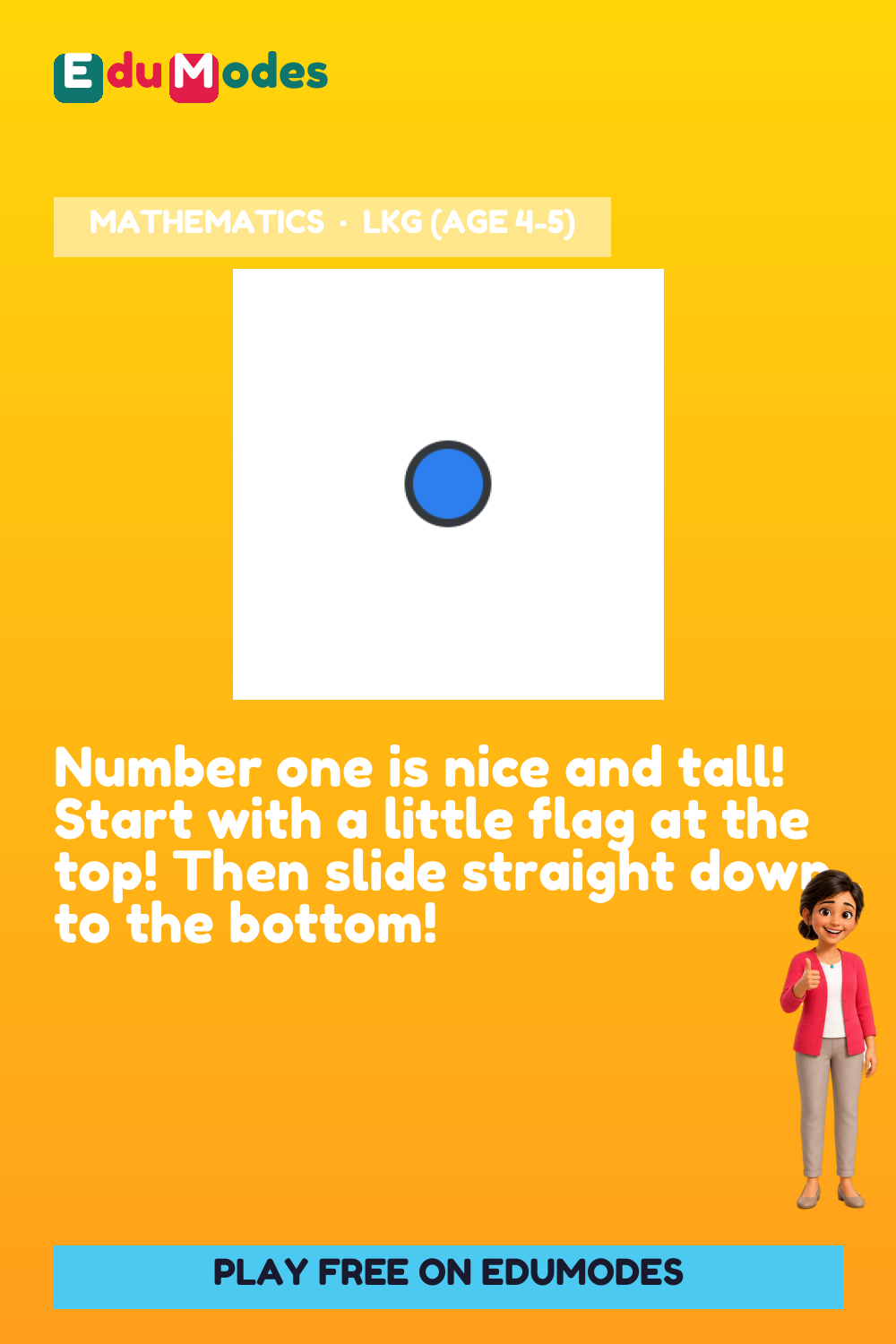 Trace the Number 1 - Interactive Learning Game Preview