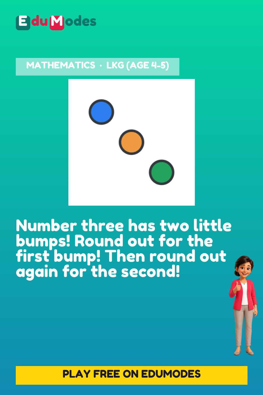 Trace the Number 3 - Interactive Learning Game Preview